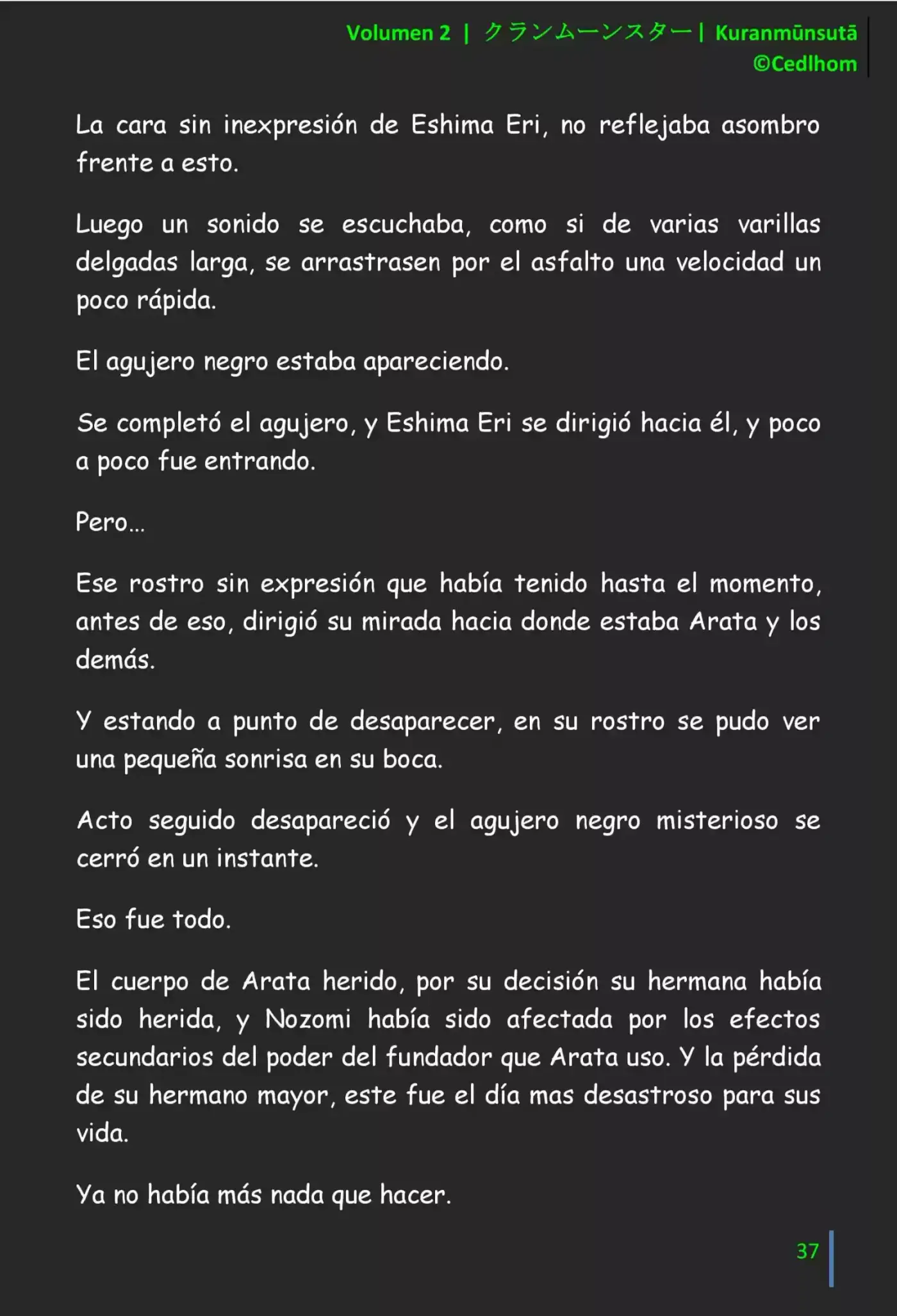 Kuranmūnsutā (Novela) - Capítulo 14 - Página 37 - LectorTMOo