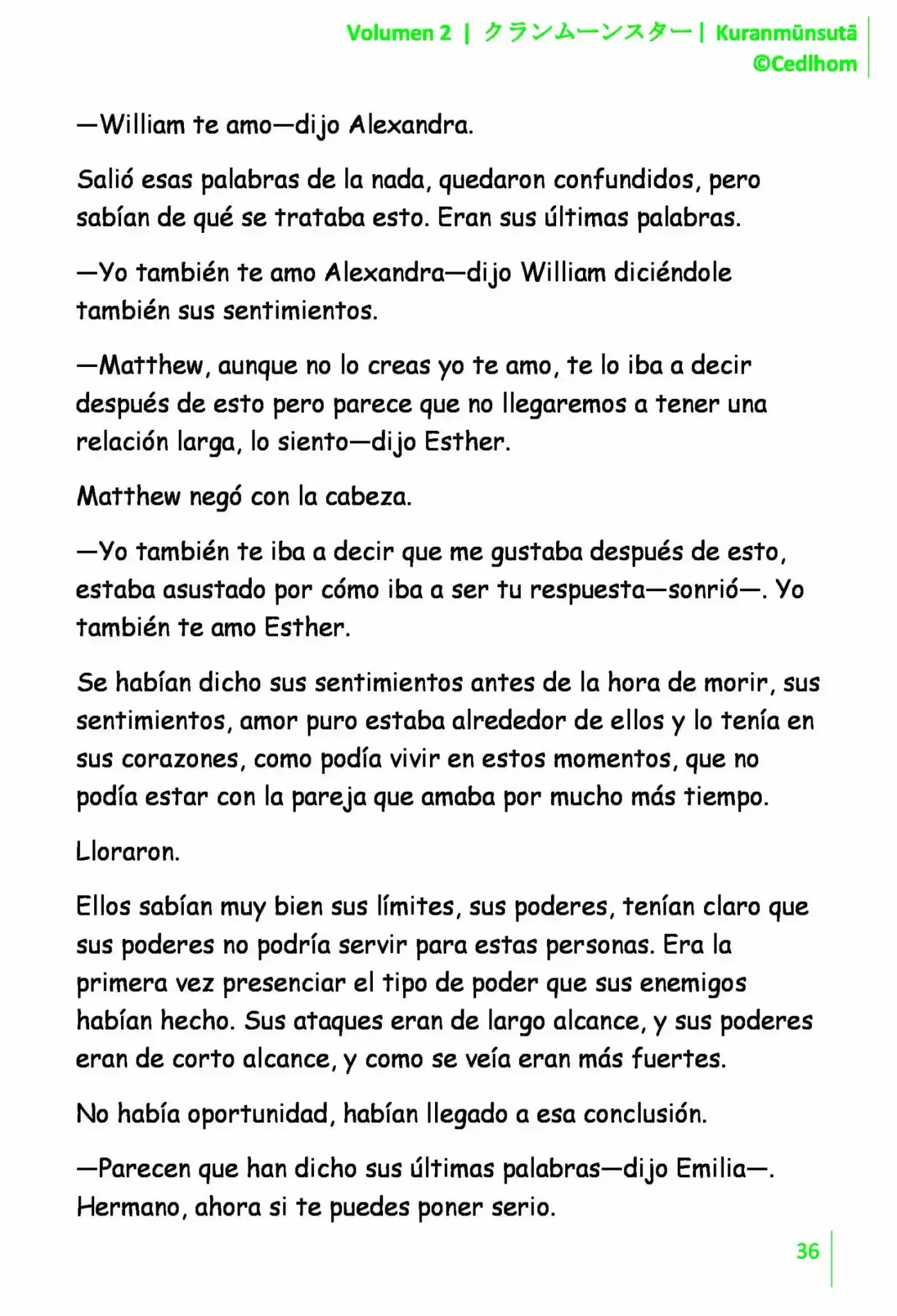 Kuranmūnsutā (Novela) - Capítulo 15 - Página 36 - LectorTMOo
