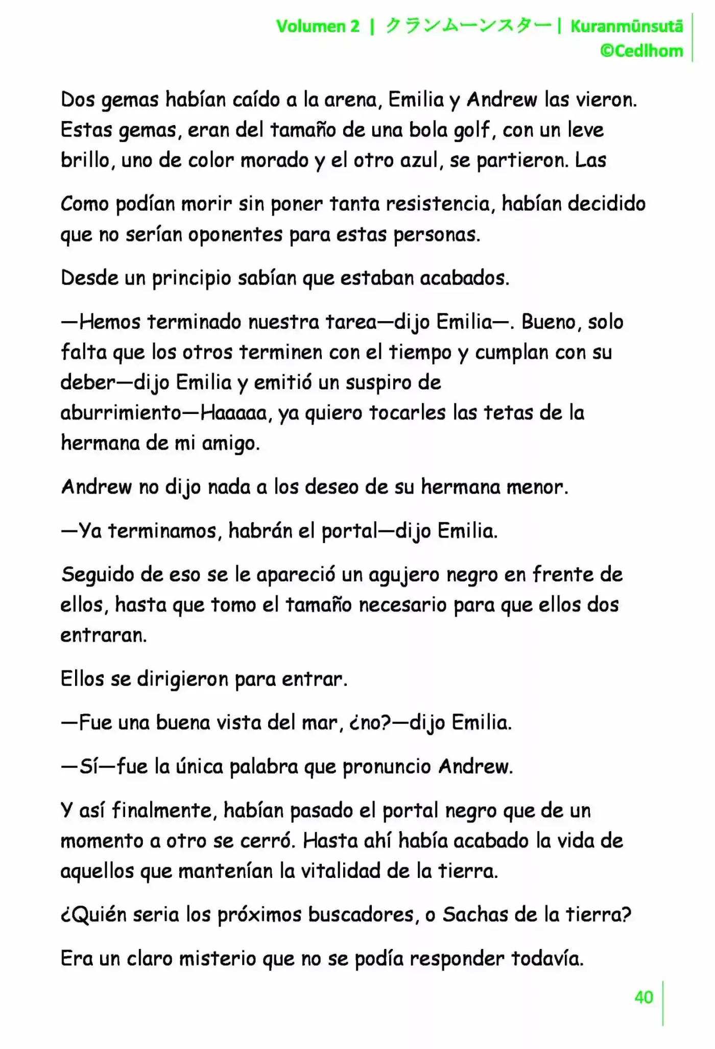 Kuranmūnsutā (Novela) - Capítulo 15 - Página 40 - LectorTMOo