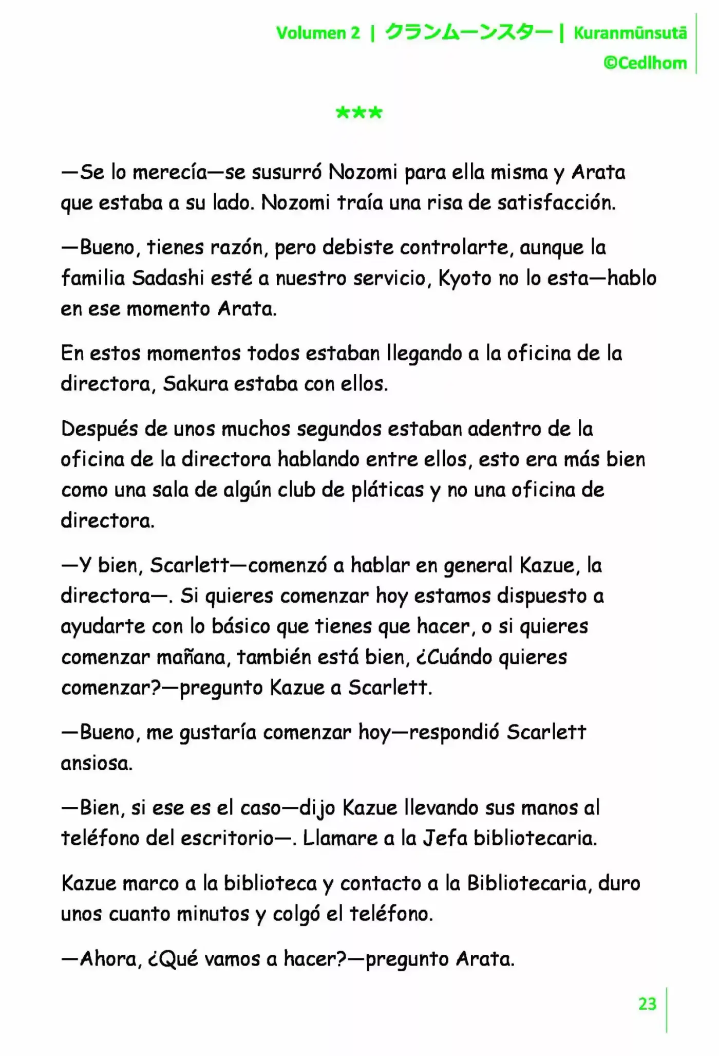 Kuranmūnsutā (Novela) - Capítulo 16 - Página 23 - LectorTMOo