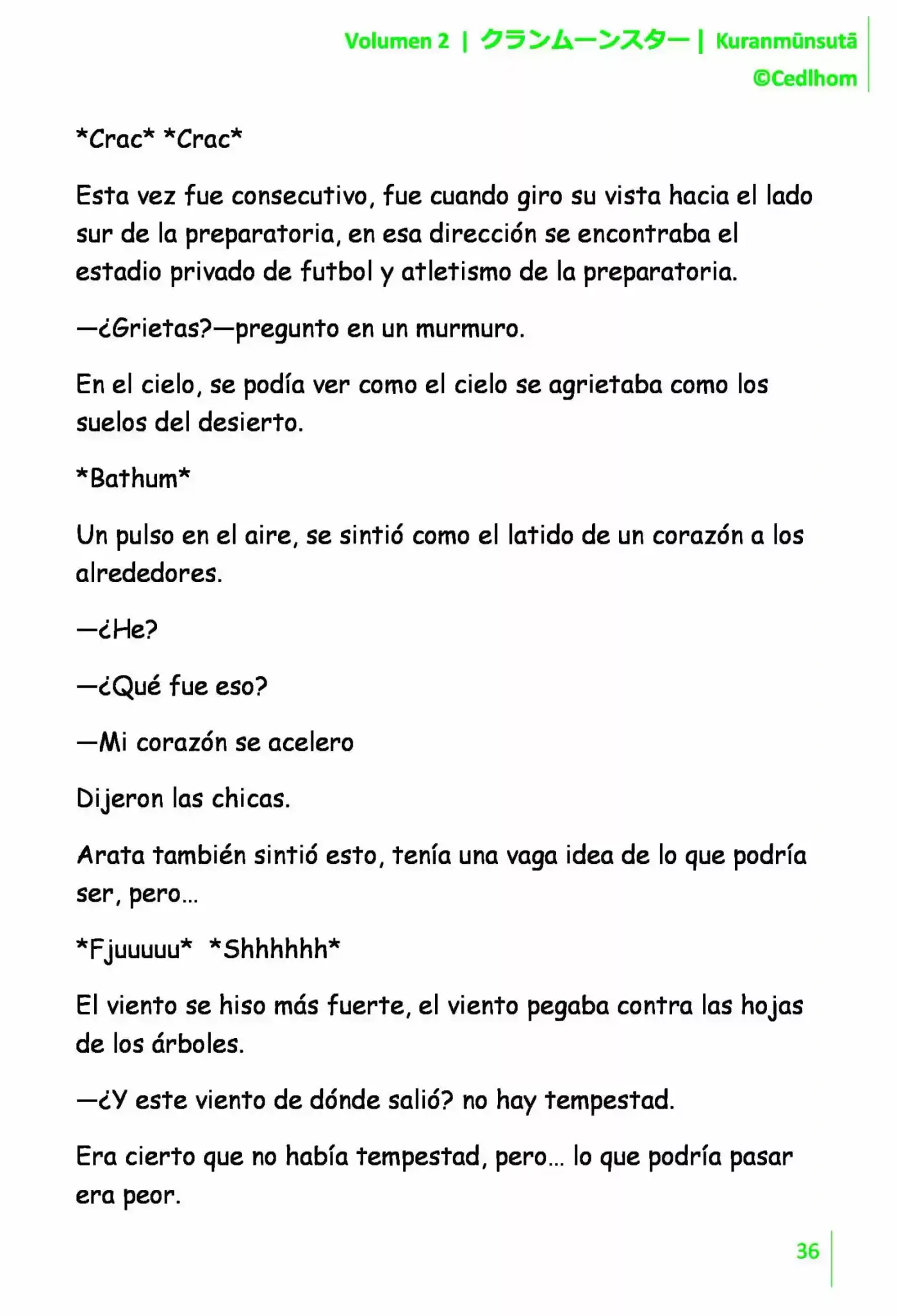 Kuranmūnsutā (Novela) - Capítulo 16 - Página 36 - LectorTMOo