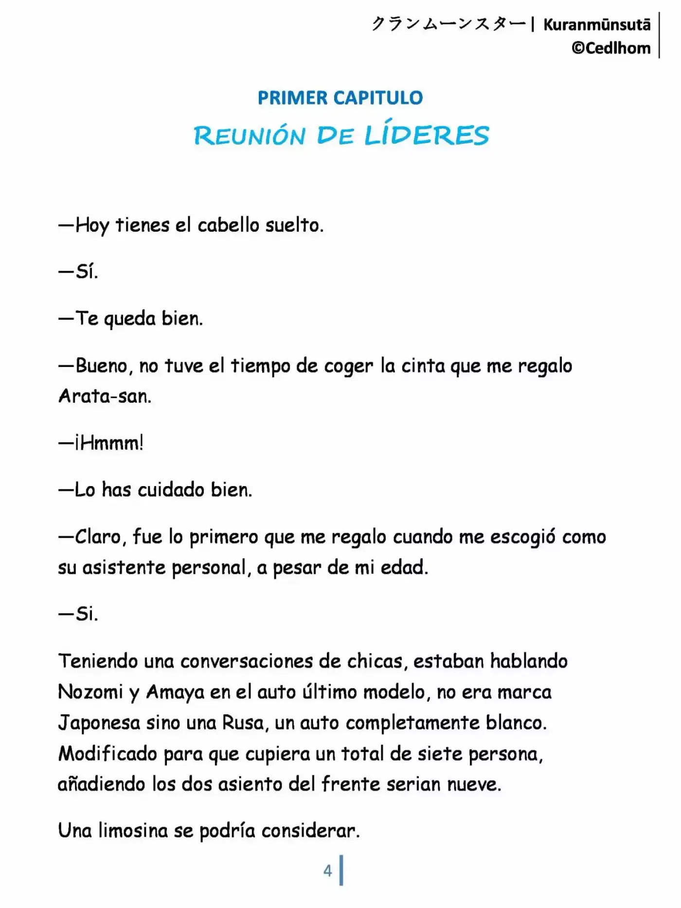 Kuranmūnsutā (Novela) - Capítulo 2 - Página 4 - LectorTMOo