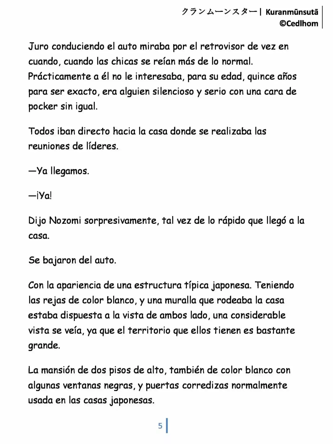 Kuranmūnsutā (Novela) - Capítulo 2 - Página 5 - LectorTMOo