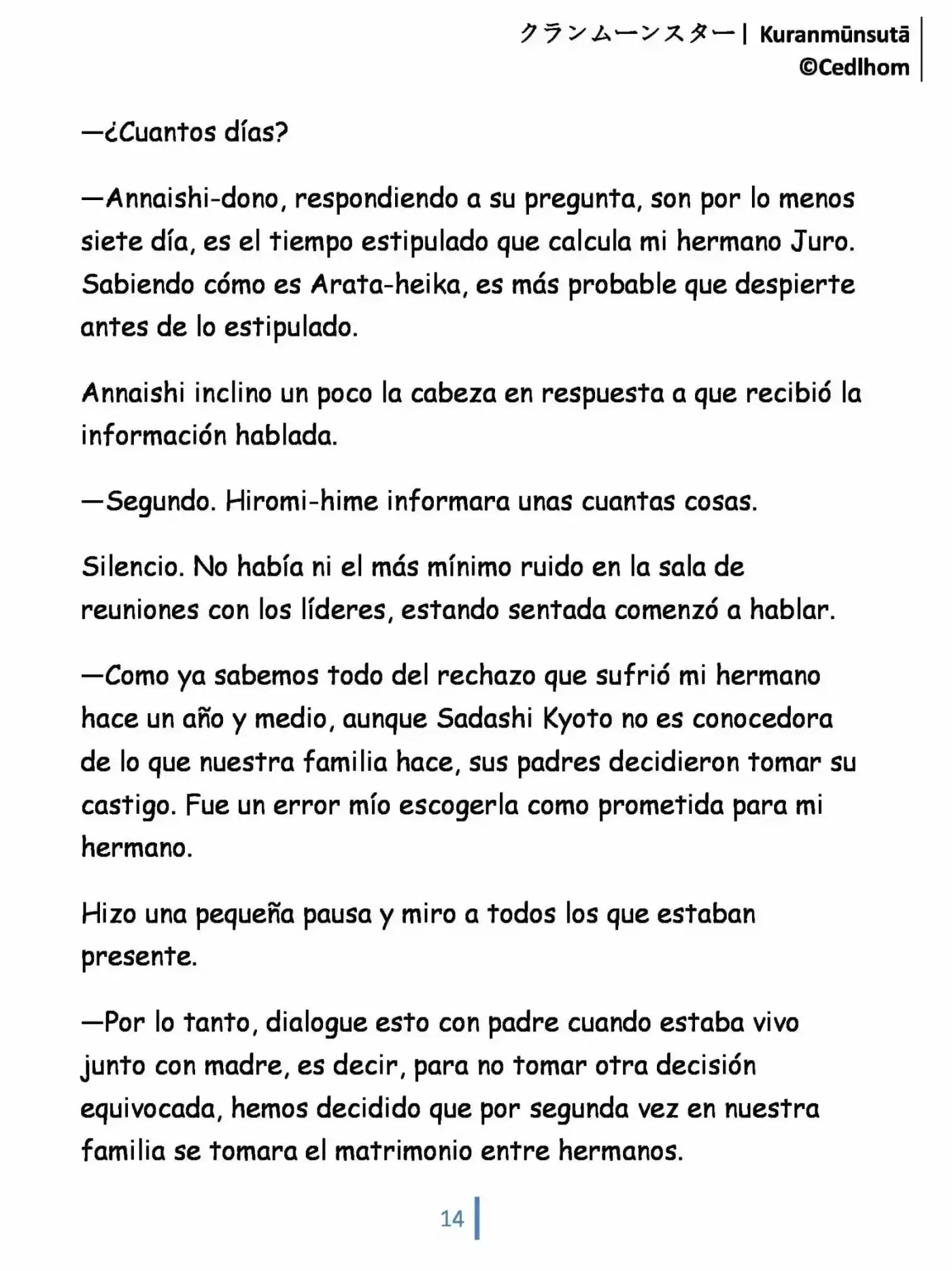 Kuranmūnsutā (Novela) - Capítulo 2 - Página 14 - LectorTMOo