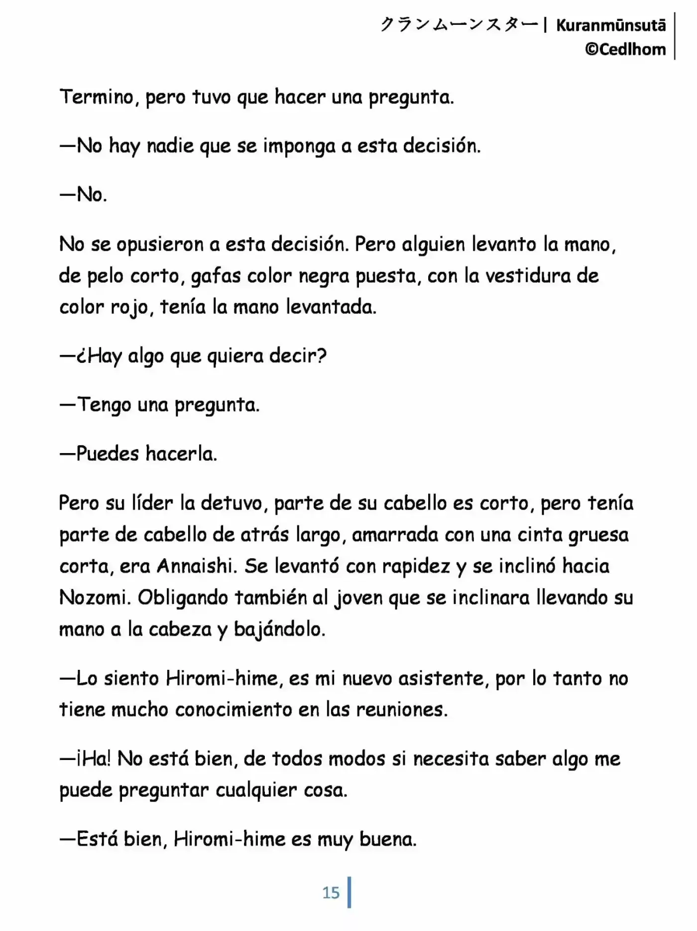 Kuranmūnsutā (Novela) - Capítulo 2 - Página 15 - LectorTMOo