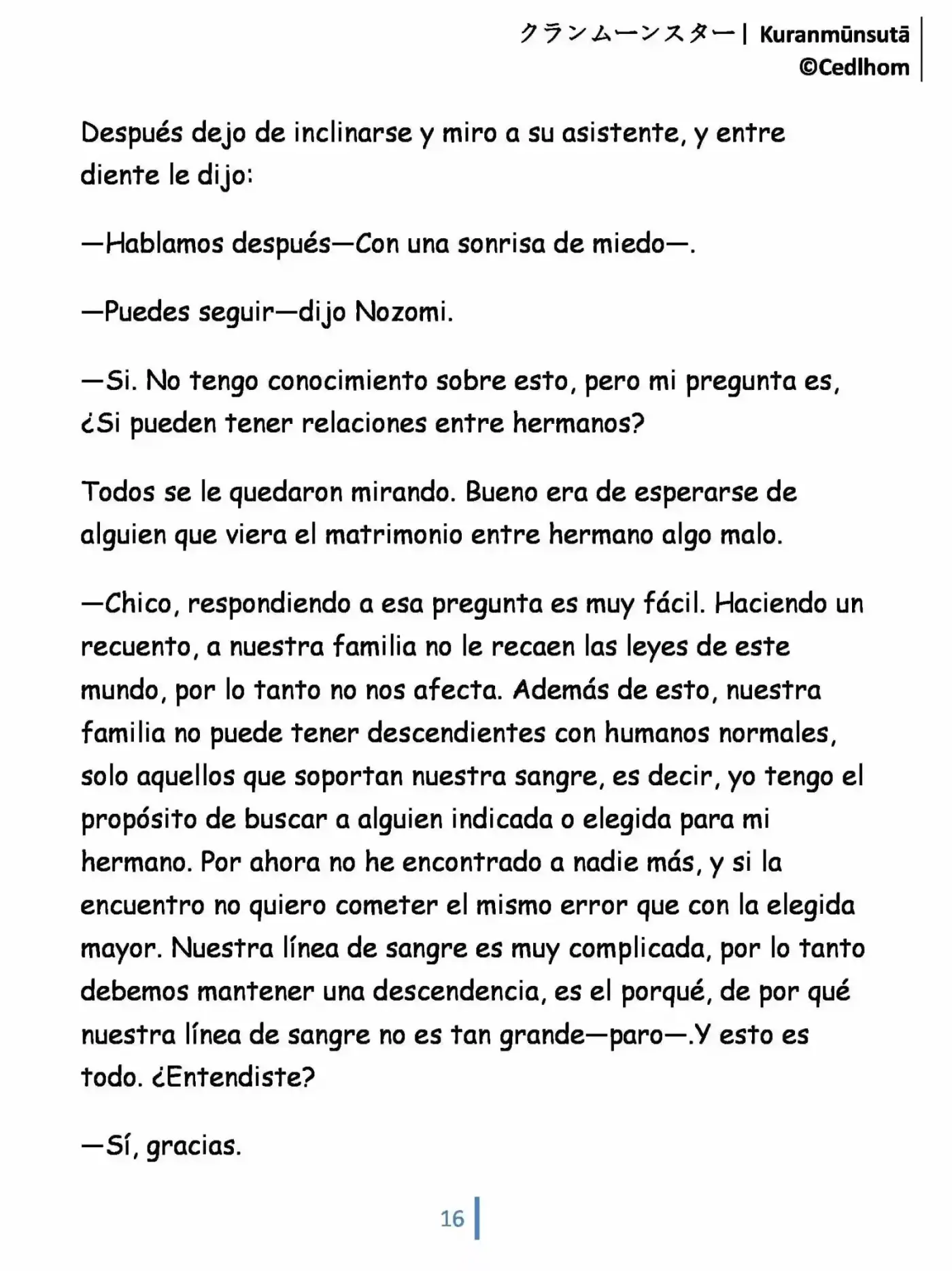 Kuranmūnsutā (Novela) - Capítulo 2 - Página 16 - LectorTMOo