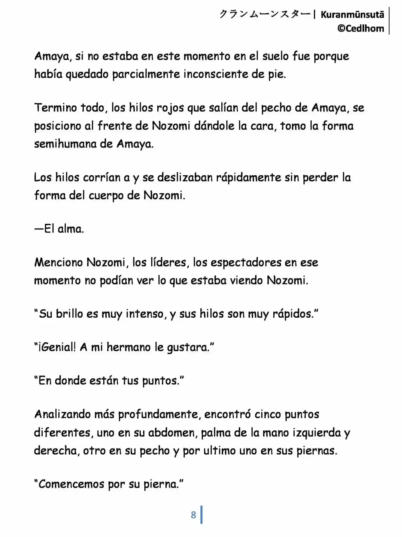 Kuranmūnsutā (Novela) - Capítulo 3 - Página 8 - LectorTMOo