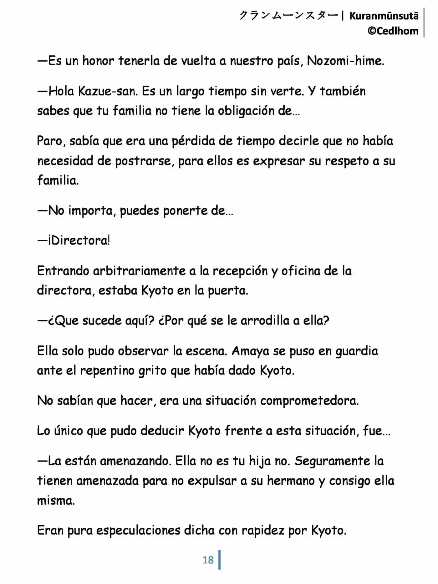 Kuranmūnsutā (Novela) - Capítulo 4 - Página 18 - LectorTMOo
