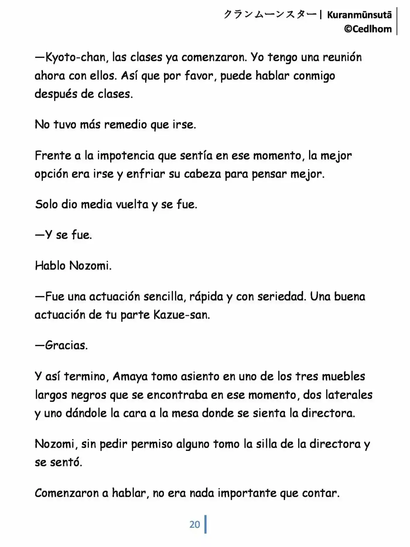 Kuranmūnsutā (Novela) - Capítulo 4 - Página 20 - LectorTMOo