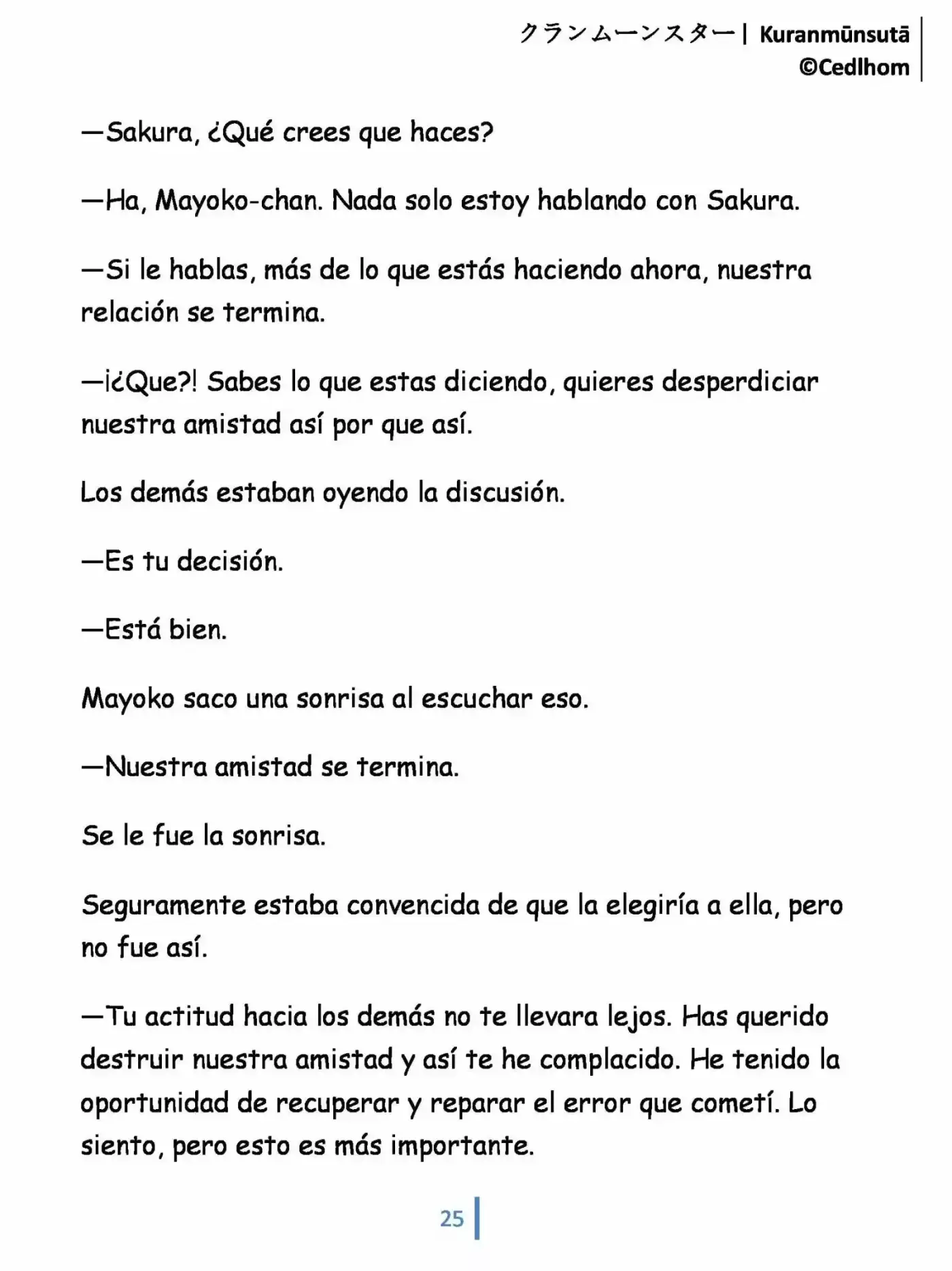 Kuranmūnsutā (Novela) - Capítulo 4 - Página 25 - LectorTMOo