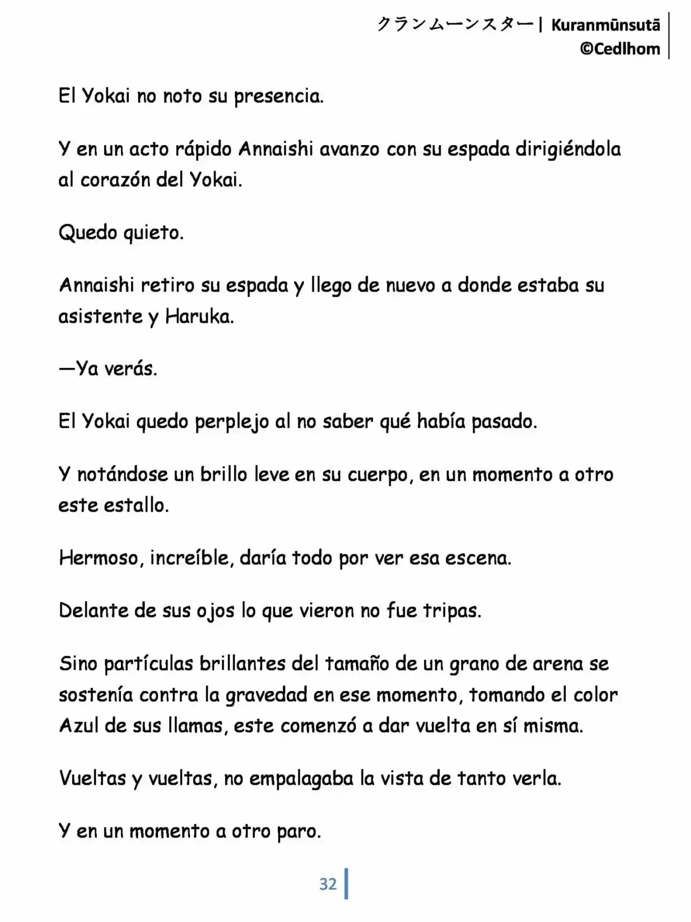 Kuranmūnsutā (Novela) - Capítulo 4 - Página 32 - LectorTMOo