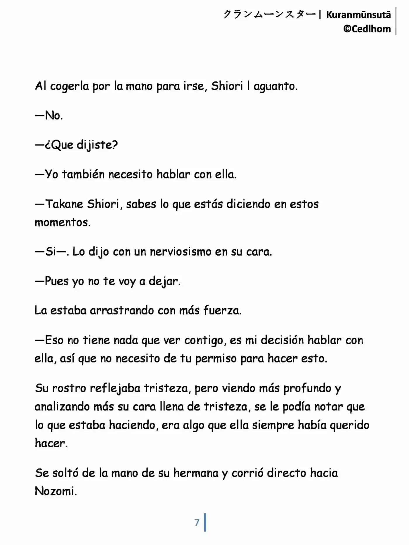 Kuranmūnsutā (Novela) - Capítulo 5 - Página 7 - LectorTMOo