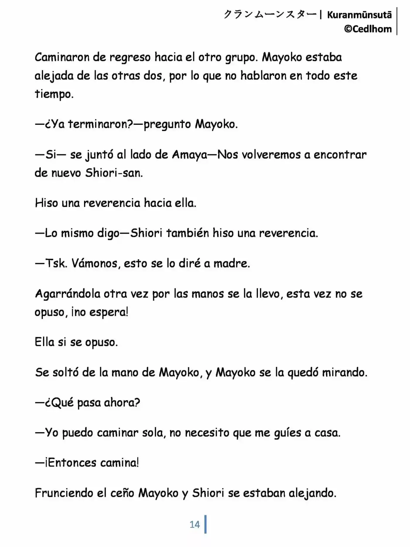 Kuranmūnsutā (Novela) - Capítulo 5 - Página 14 - LectorTMOo
