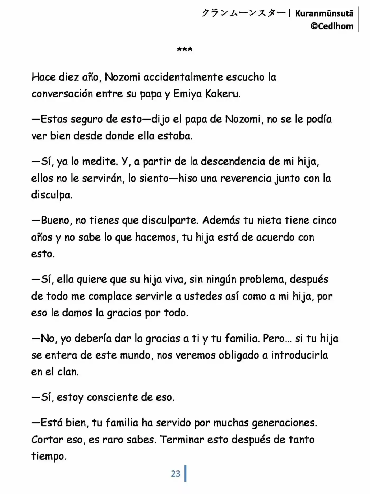 Kuranmūnsutā (Novela) - Capítulo 5 - Página 23 - LectorTMOo