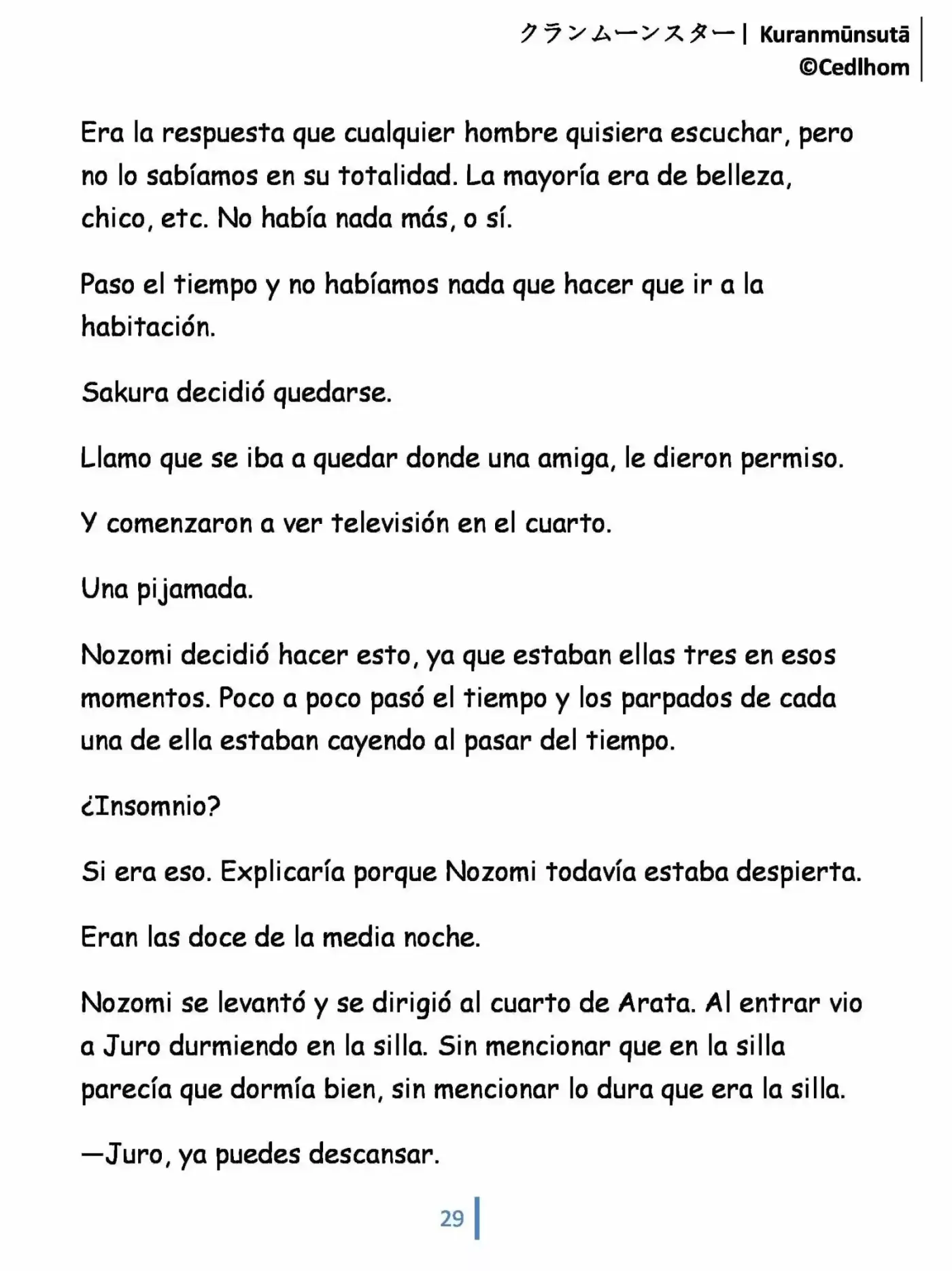 Kuranmūnsutā (Novela) - Capítulo 5 - Página 29 - LectorTMOo