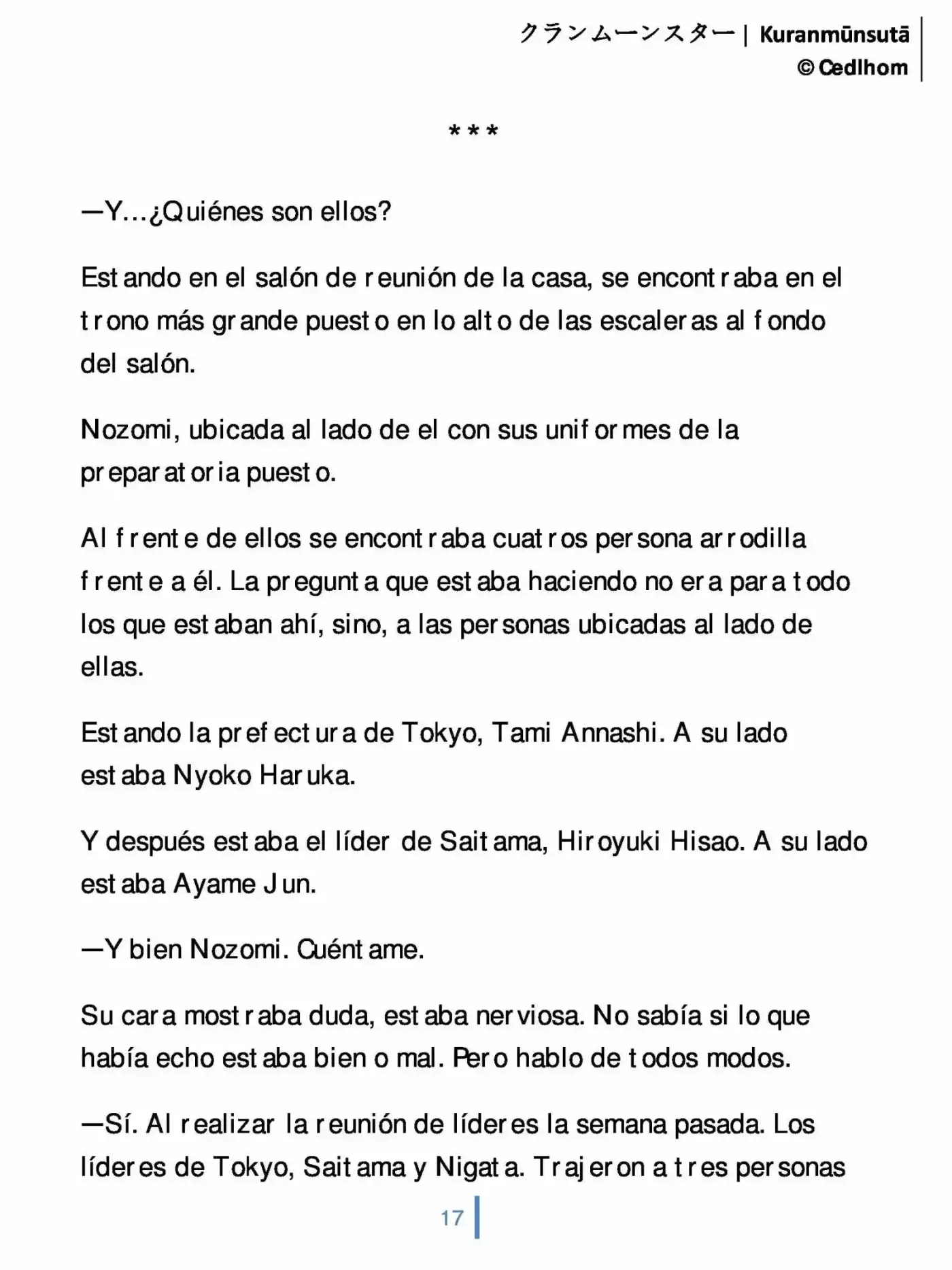 Kuranmūnsutā (Novela) - Capítulo 6 - Página 17 - LectorTMOo