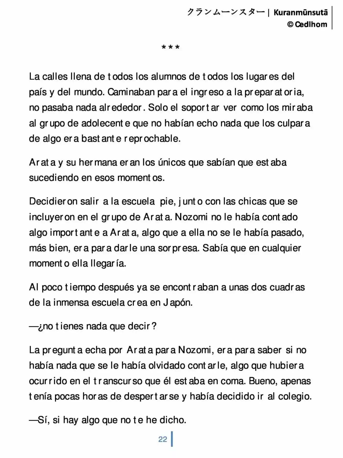 Kuranmūnsutā (Novela) - Capítulo 6 - Página 22 - LectorTMOo