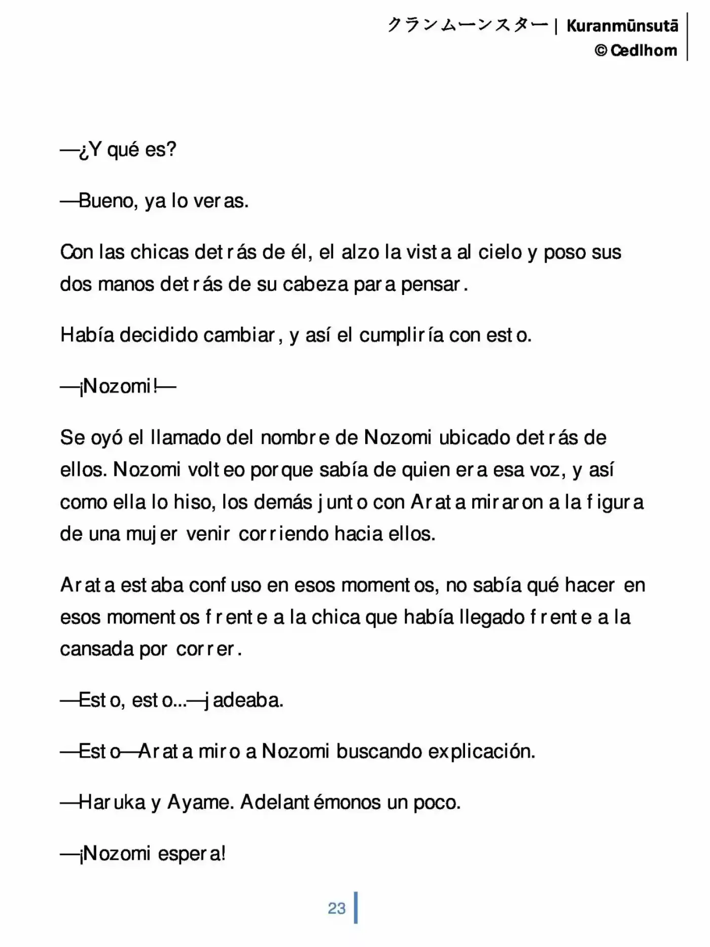 Kuranmūnsutā (Novela) - Capítulo 6 - Página 23 - LectorTMOo