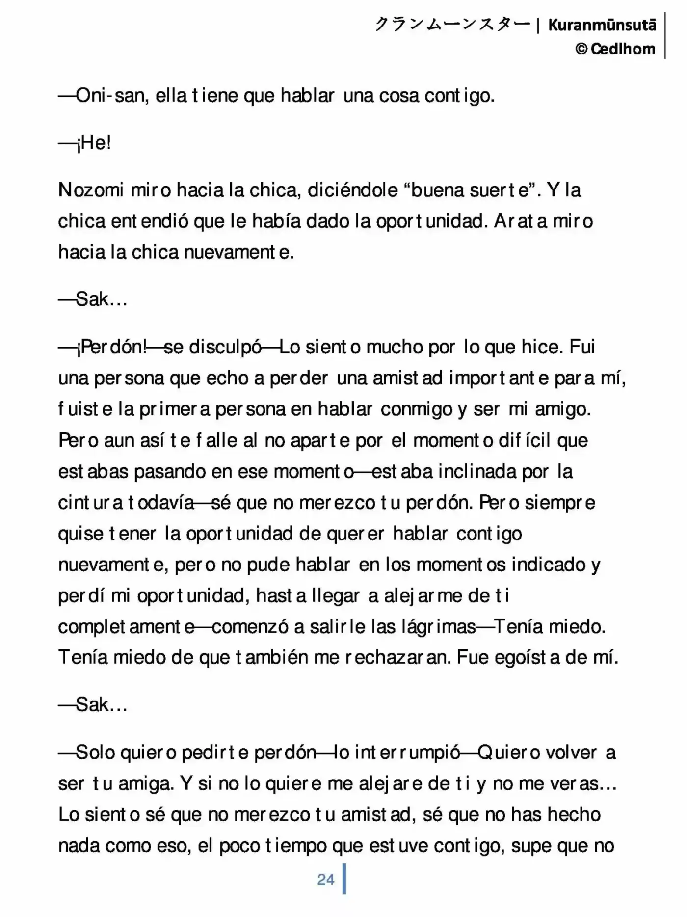 Kuranmūnsutā (Novela) - Capítulo 6 - Página 24 - LectorTMOo