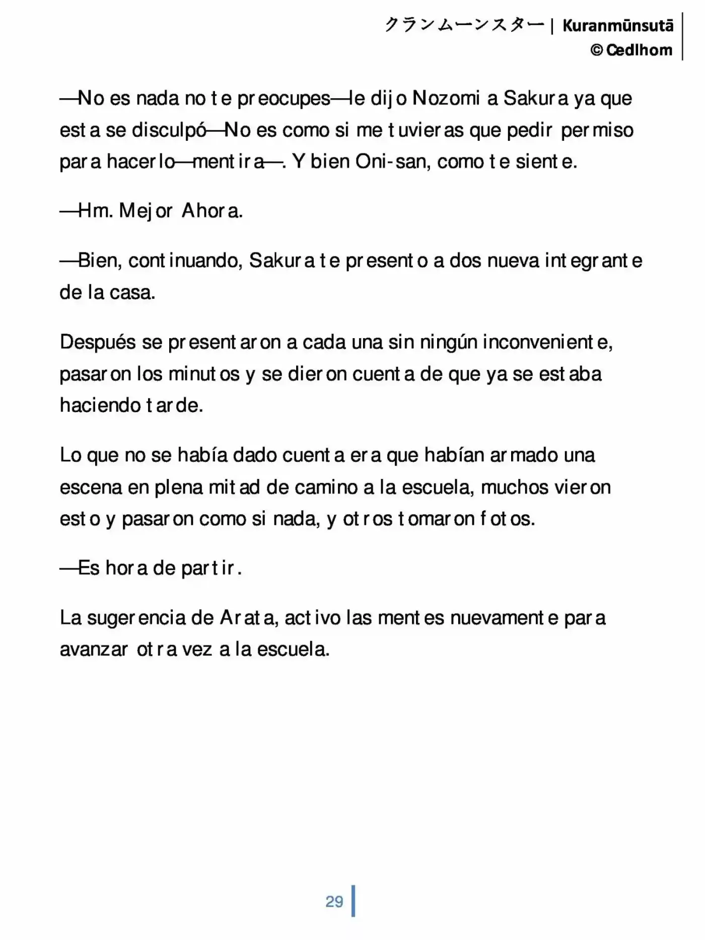 Kuranmūnsutā (Novela) - Capítulo 6 - Página 29 - LectorTMOo