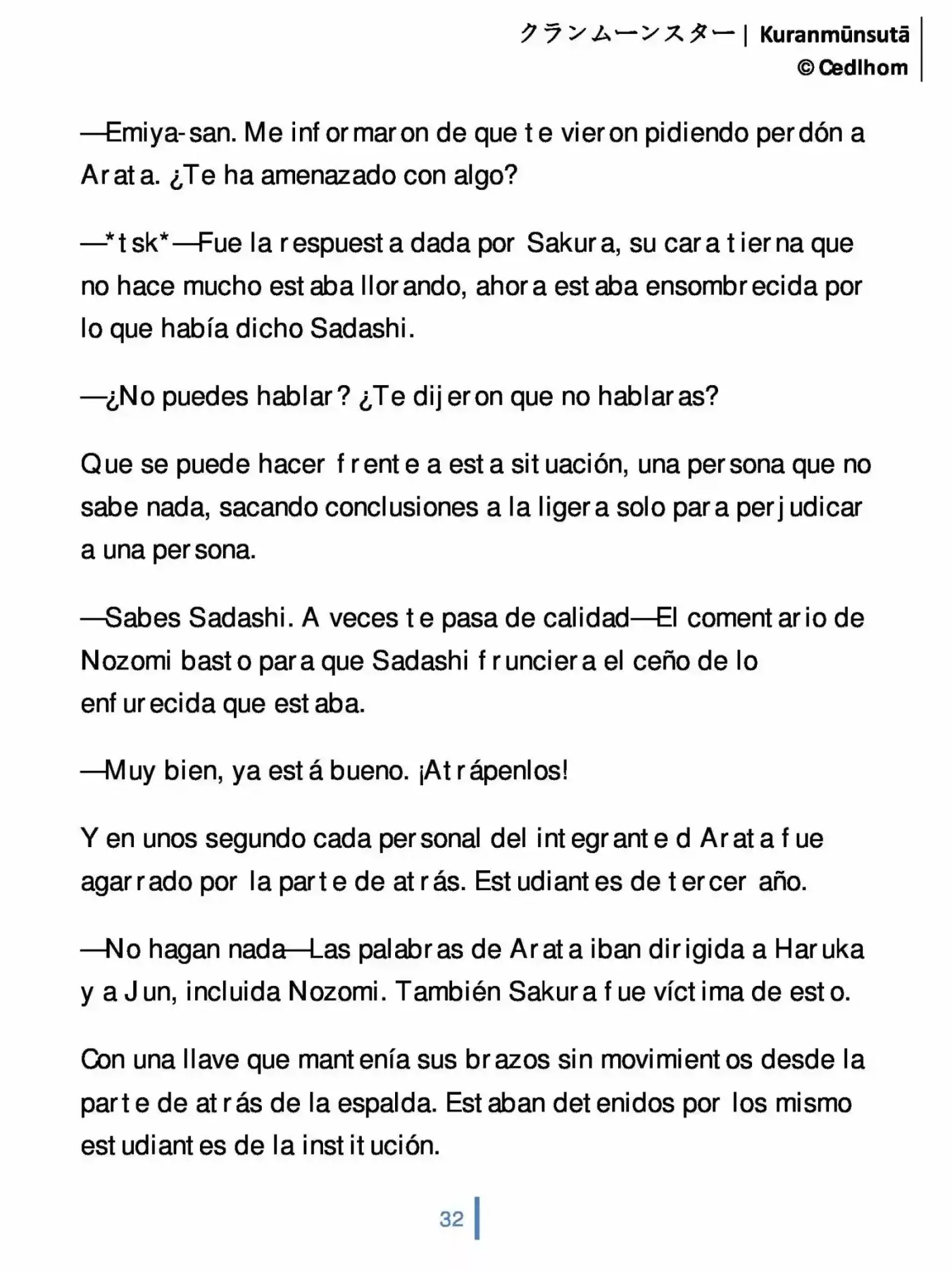 Kuranmūnsutā (Novela) - Capítulo 6 - Página 32 - LectorTMOo