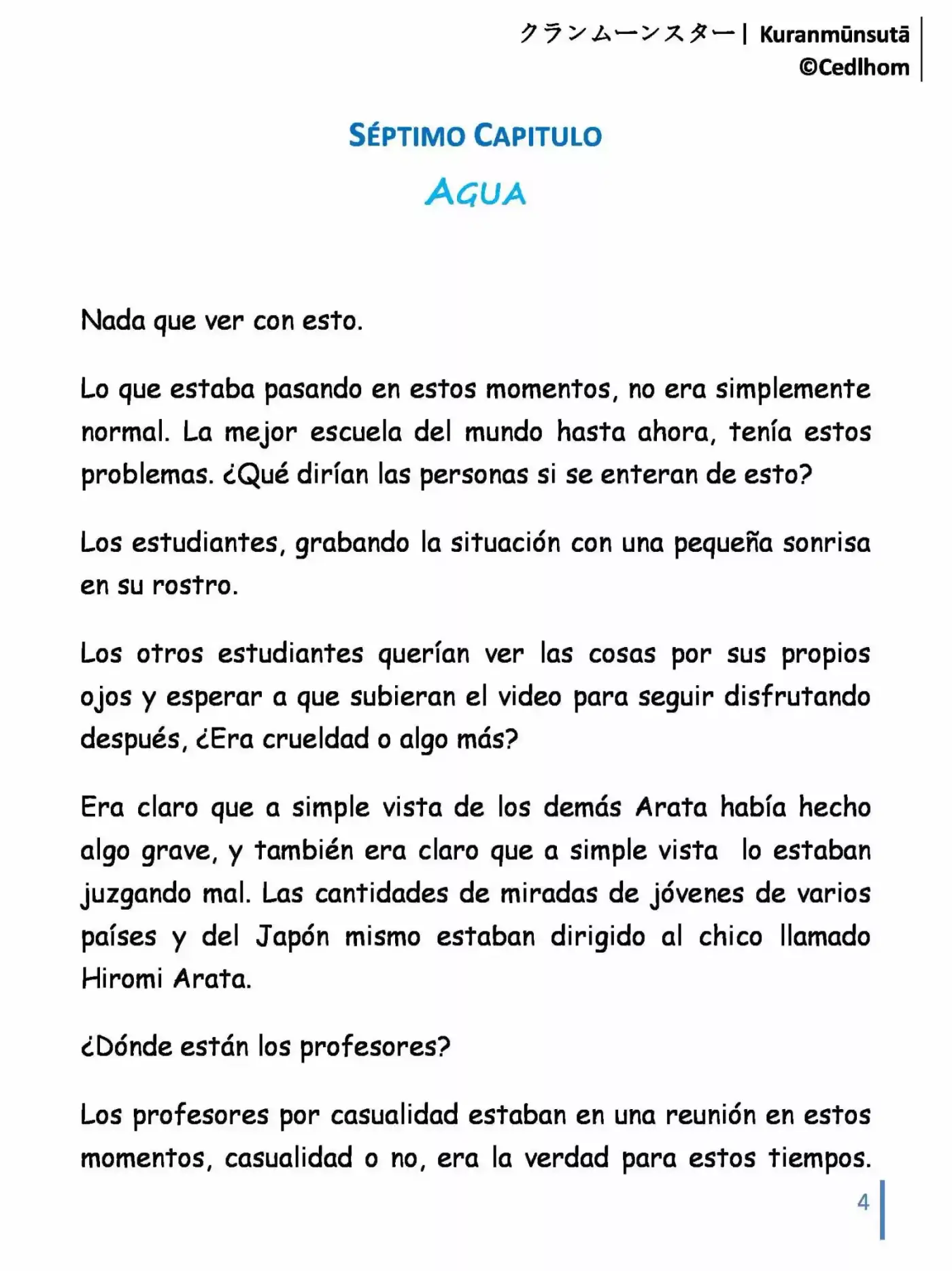 Kuranmūnsutā (Novela) - Capítulo 7 - Página 4 - LectorTMOo
