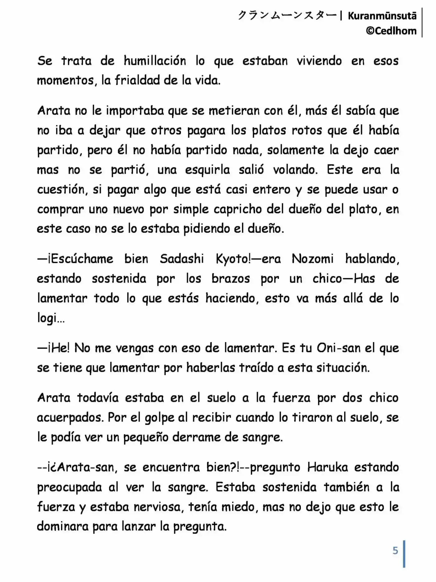 Kuranmūnsutā (Novela) - Capítulo 7 - Página 5 - LectorTMOo