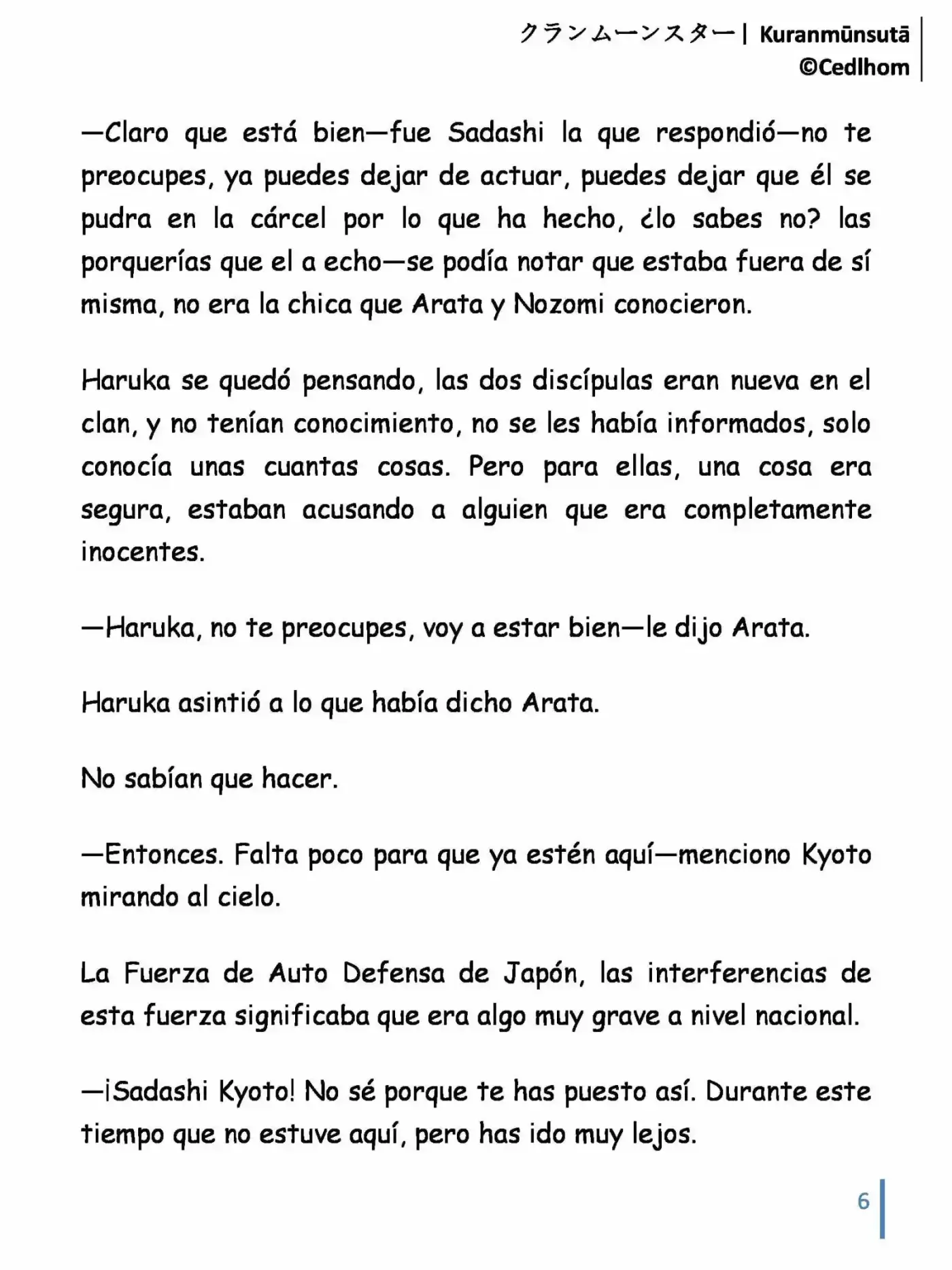 Kuranmūnsutā (Novela) - Capítulo 7 - Página 6 - LectorTMOo