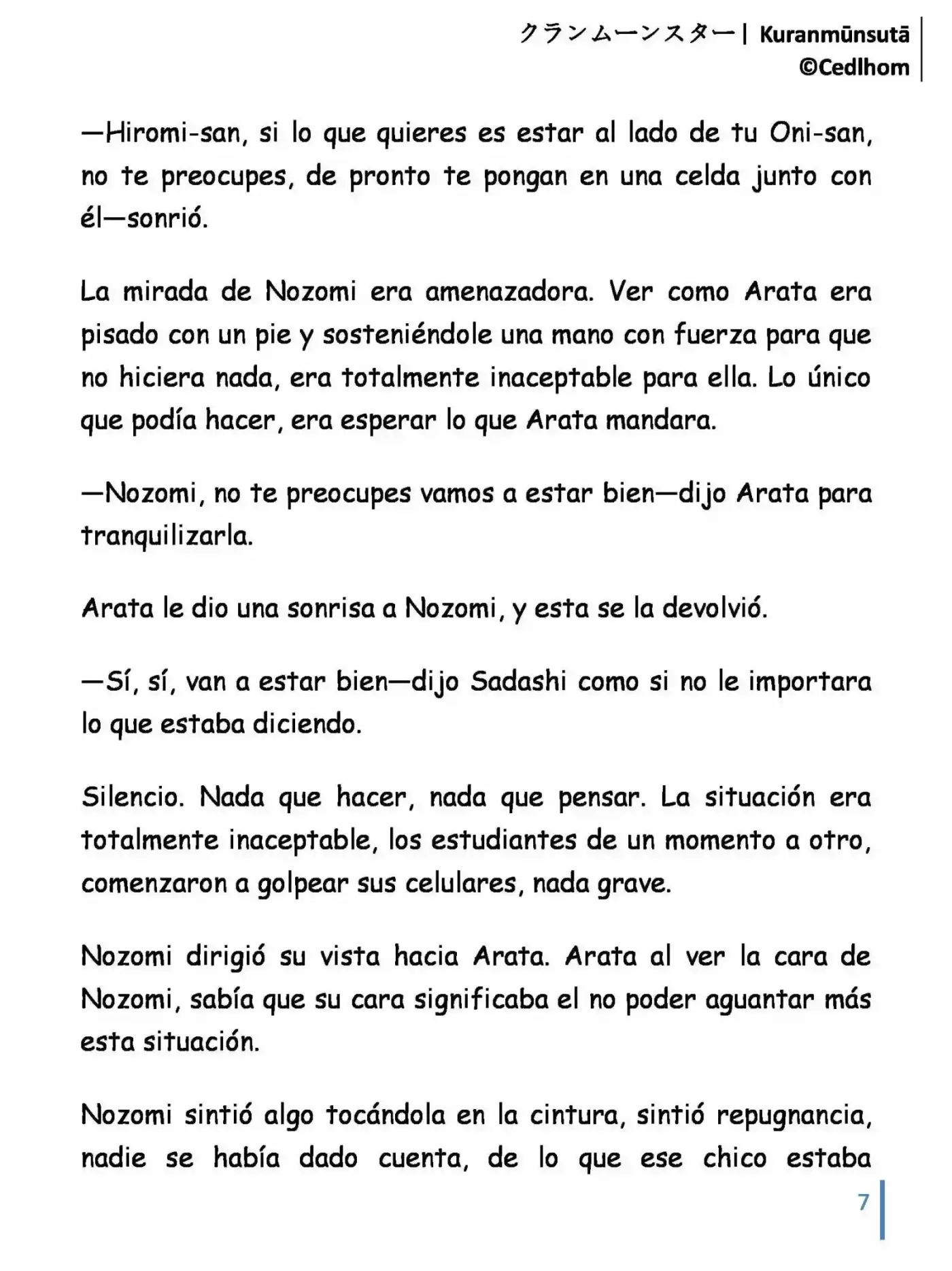 Kuranmūnsutā (Novela) - Capítulo 7 - Página 7 - LectorTMOo