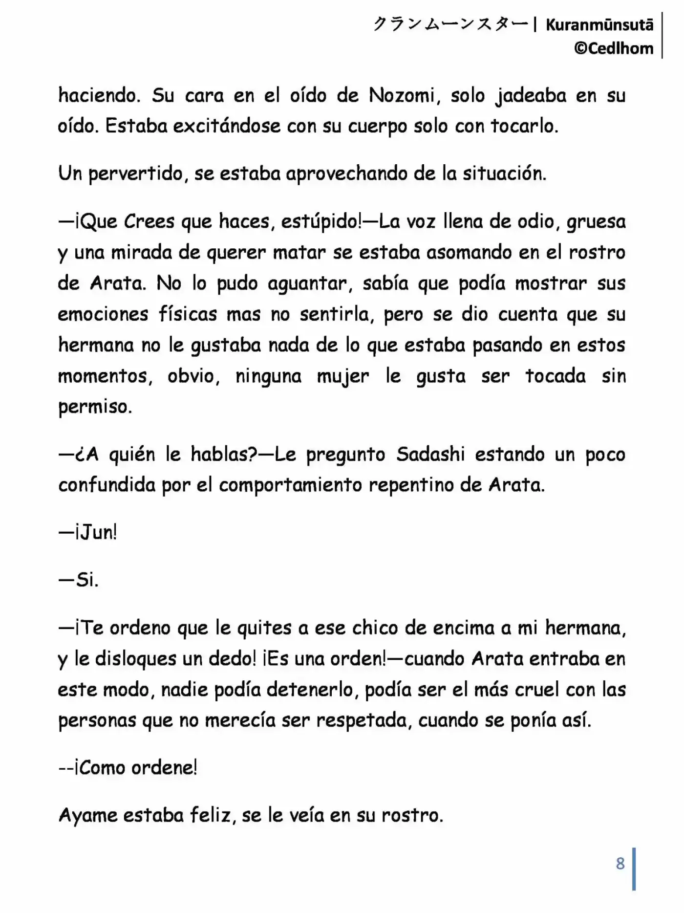 Kuranmūnsutā (Novela) - Capítulo 7 - Página 8 - LectorTMOo