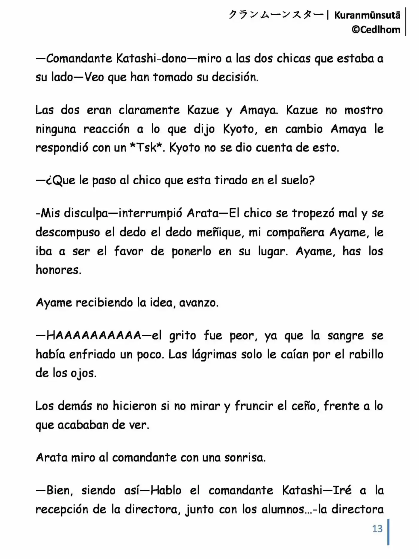 Kuranmūnsutā (Novela) - Capítulo 7 - Página 13 - LectorTMOo