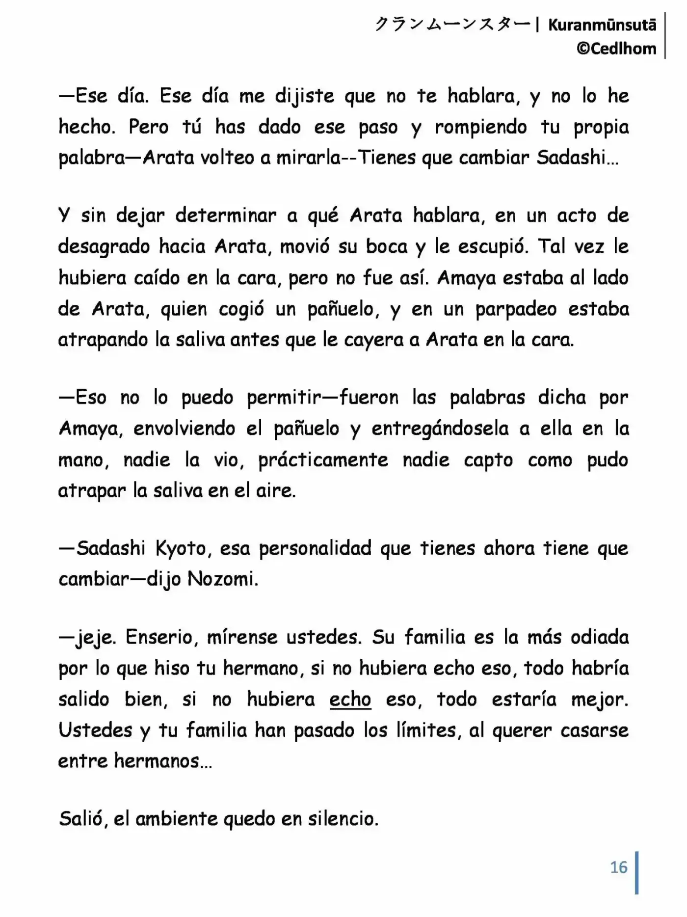 Kuranmūnsutā (Novela) - Capítulo 7 - Página 16 - LectorTMOo