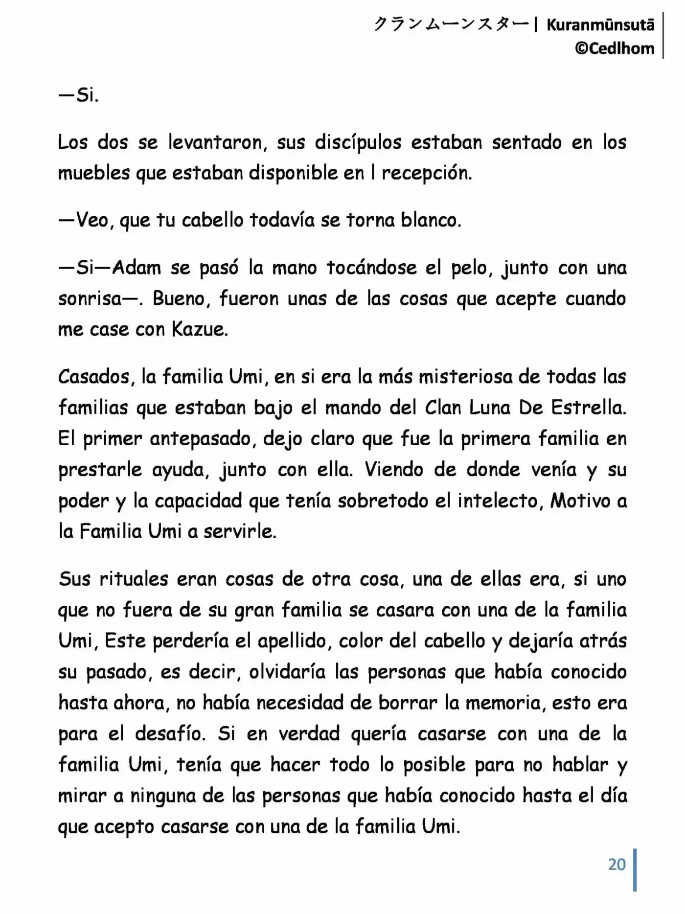 Kuranmūnsutā (Novela) - Capítulo 7 - Página 20 - LectorTMOo