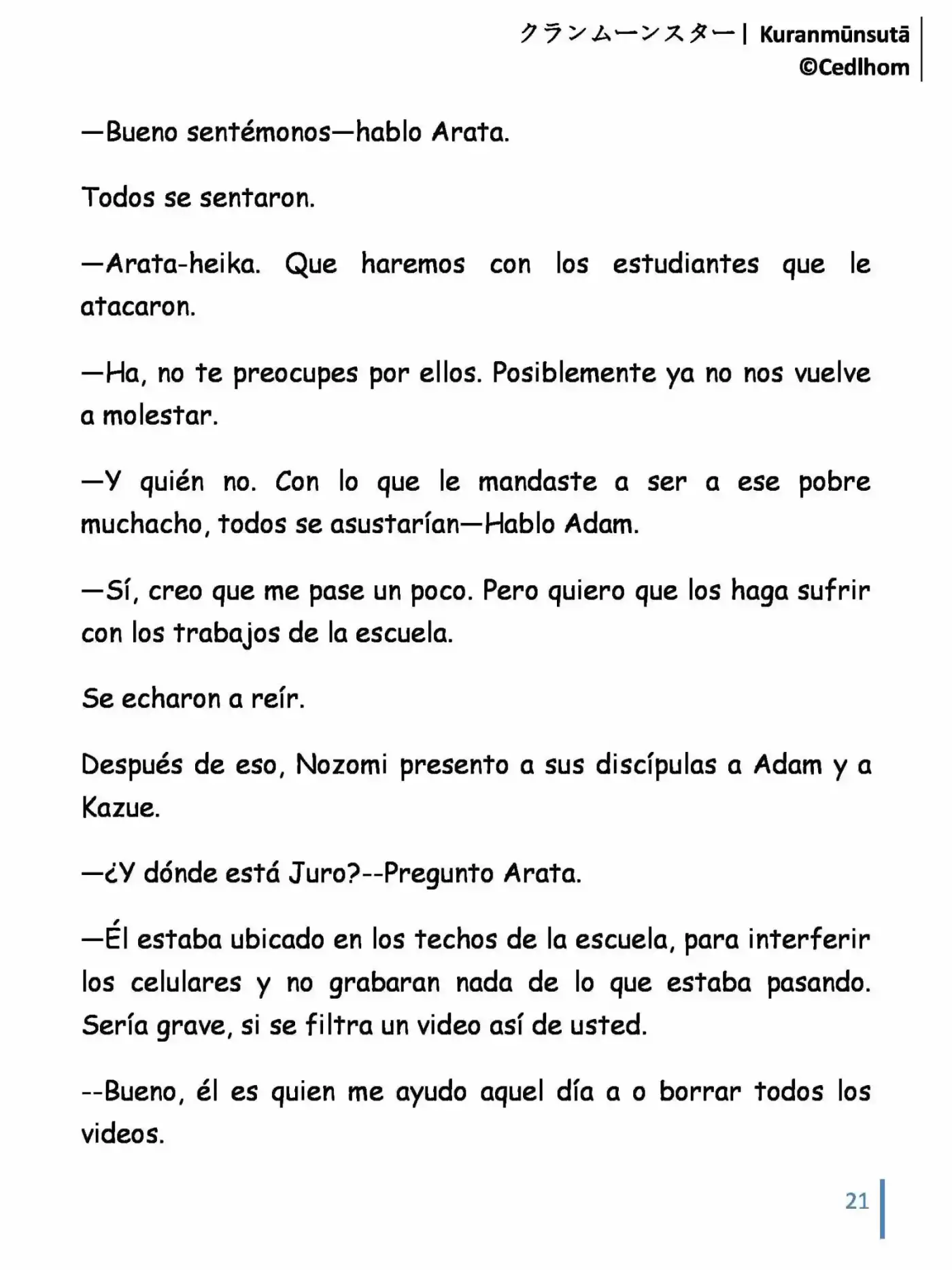 Kuranmūnsutā (Novela) - Capítulo 7 - Página 21 - LectorTMOo