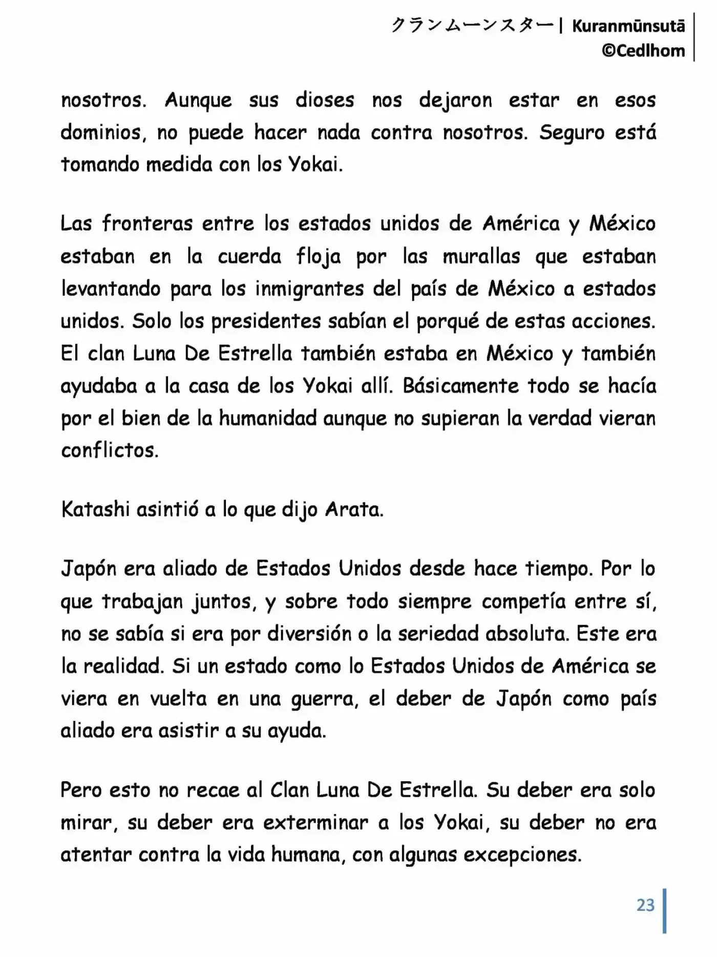 Kuranmūnsutā (Novela) - Capítulo 7 - Página 23 - LectorTMOo