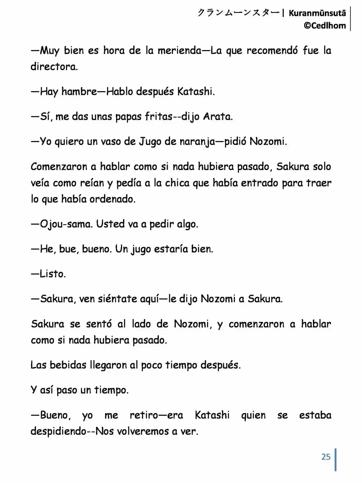 Kuranmūnsutā (Novela) - Capítulo 7 - Página 25 - LectorTMOo