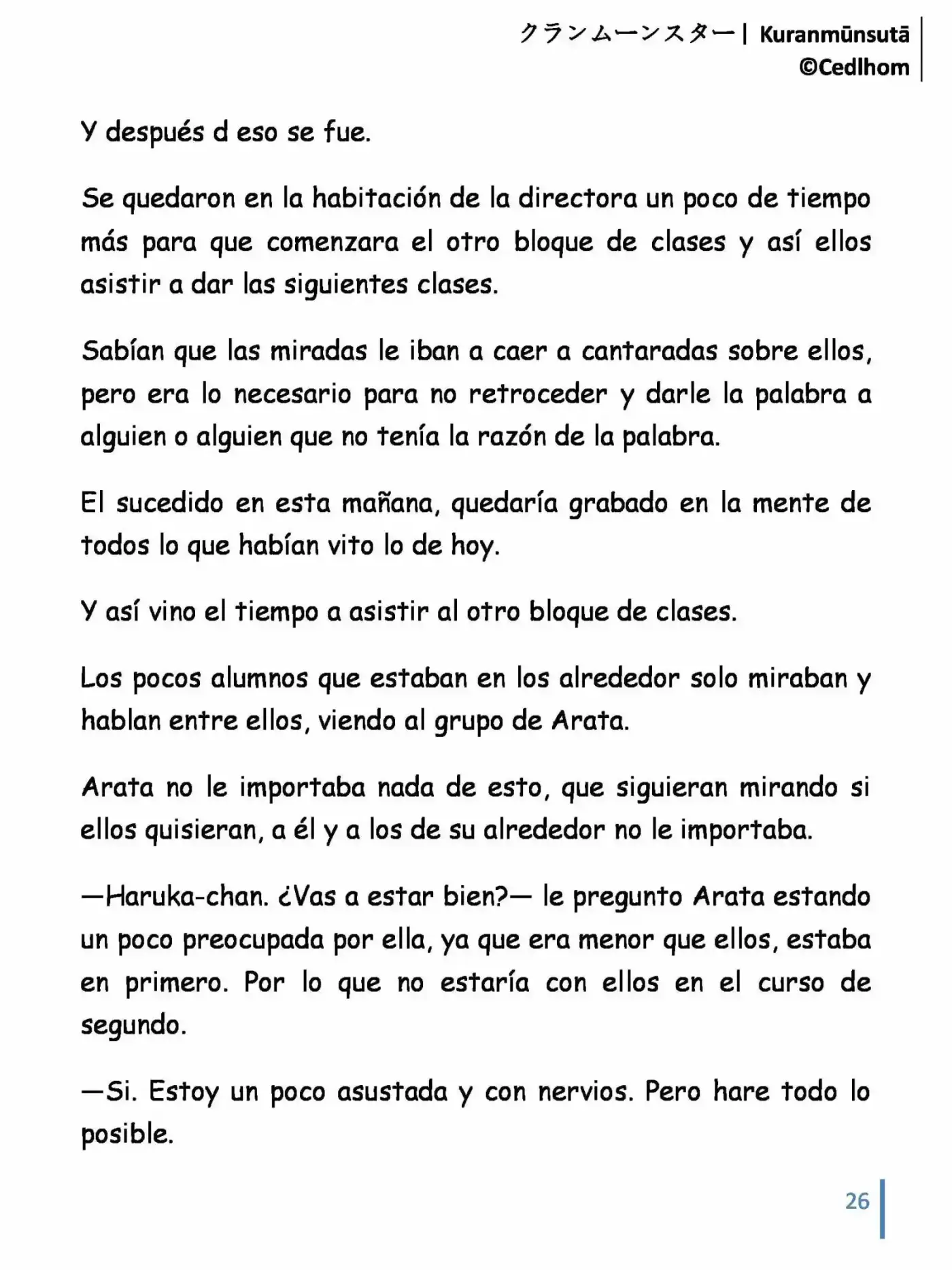 Kuranmūnsutā (Novela) - Capítulo 7 - Página 26 - LectorTMOo