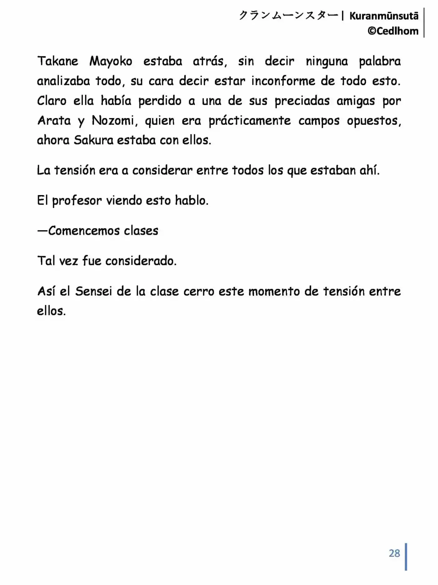 Kuranmūnsutā (Novela) - Capítulo 7 - Página 28 - LectorTMOo