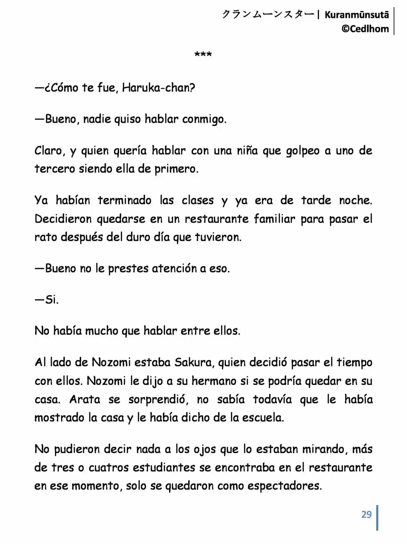 Kuranmūnsutā (Novela) - Capítulo 7 - Página 29 - LectorTMOo