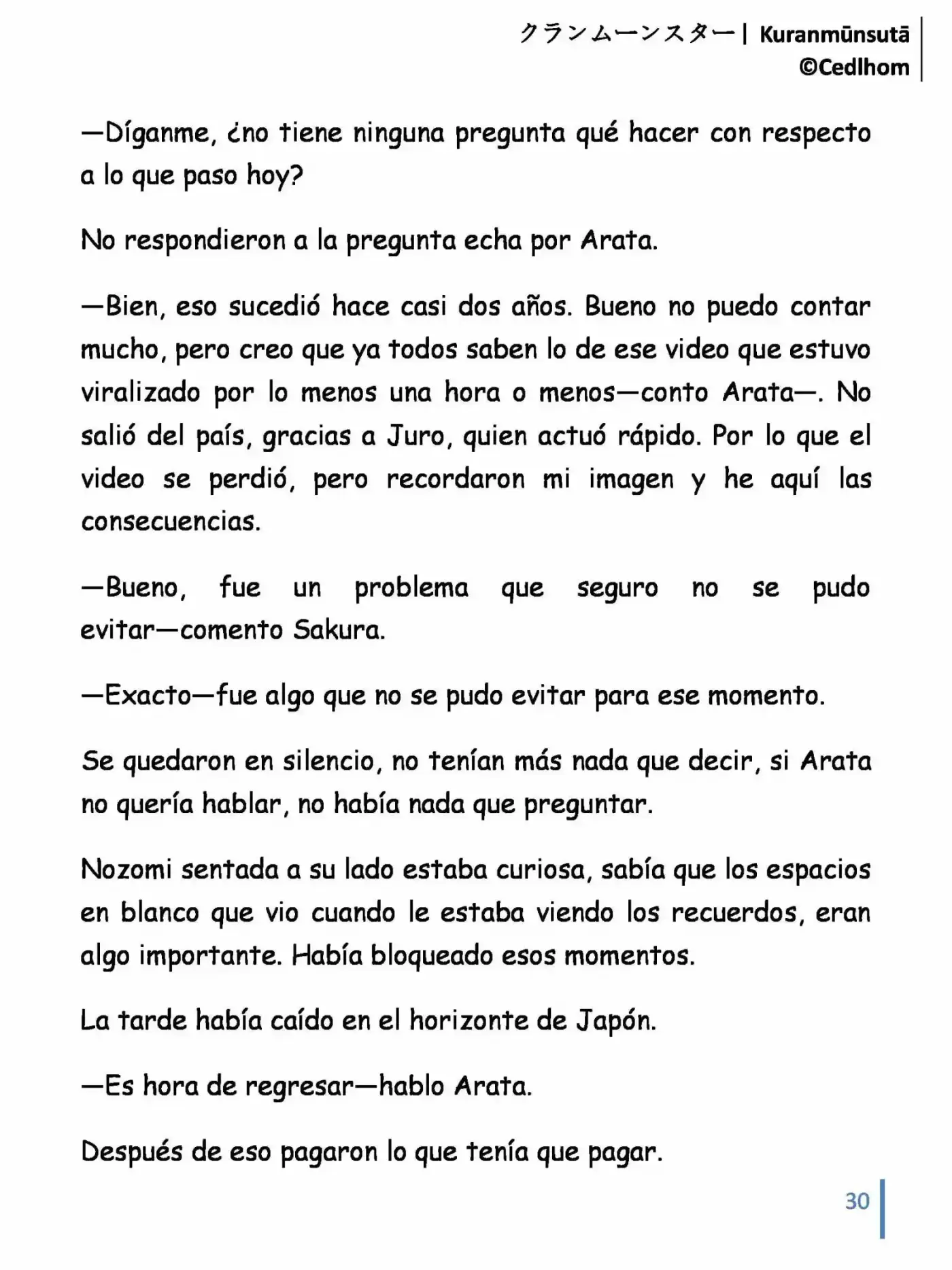 Kuranmūnsutā (Novela) - Capítulo 7 - Página 30 - LectorTMOo