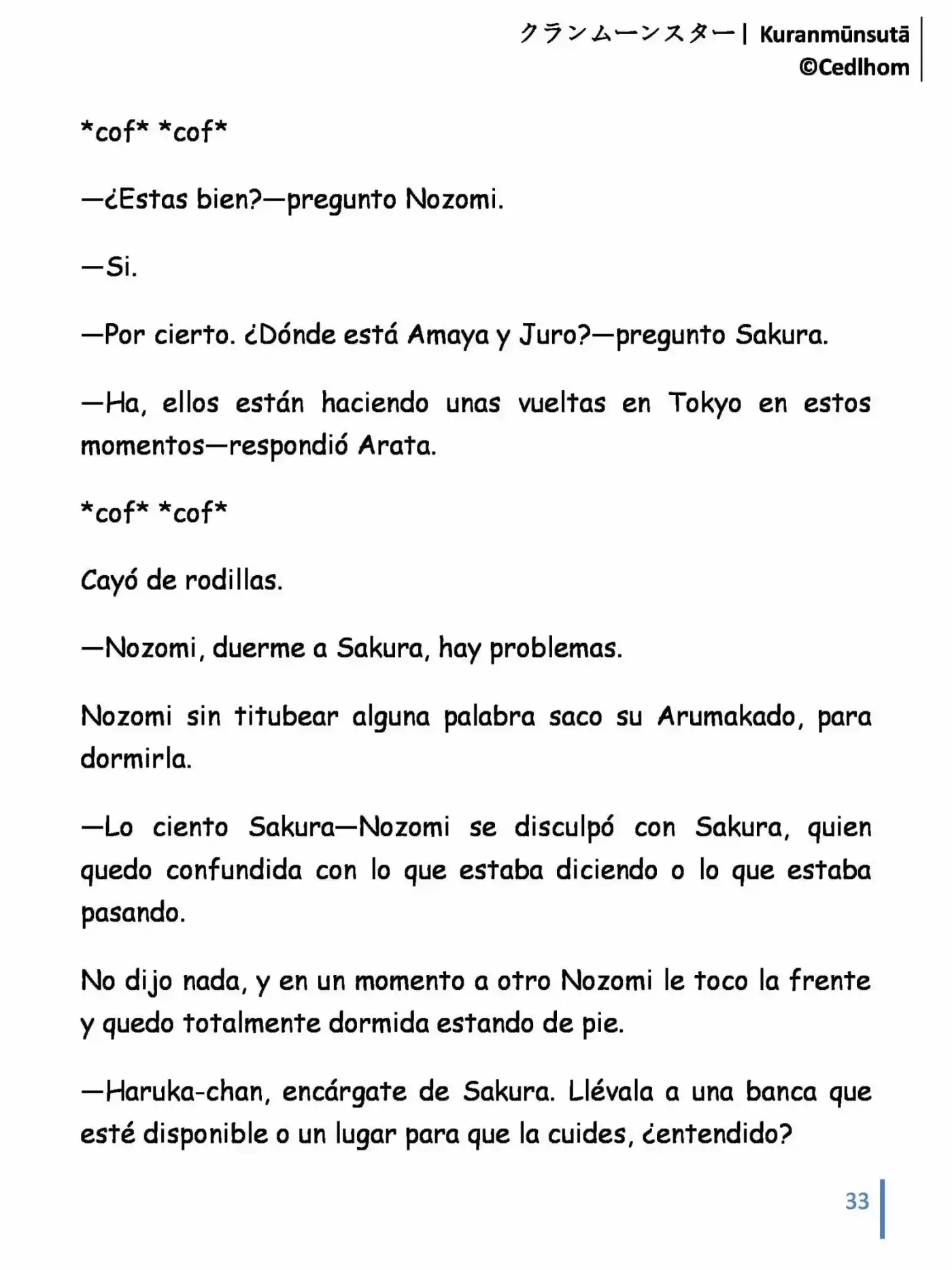Kuranmūnsutā (Novela) - Capítulo 7 - Página 33 - LectorTMOo