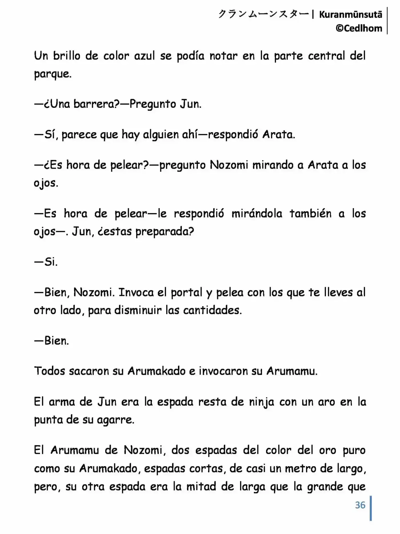 Kuranmūnsutā (Novela) - Capítulo 7 - Página 36 - LectorTMOo