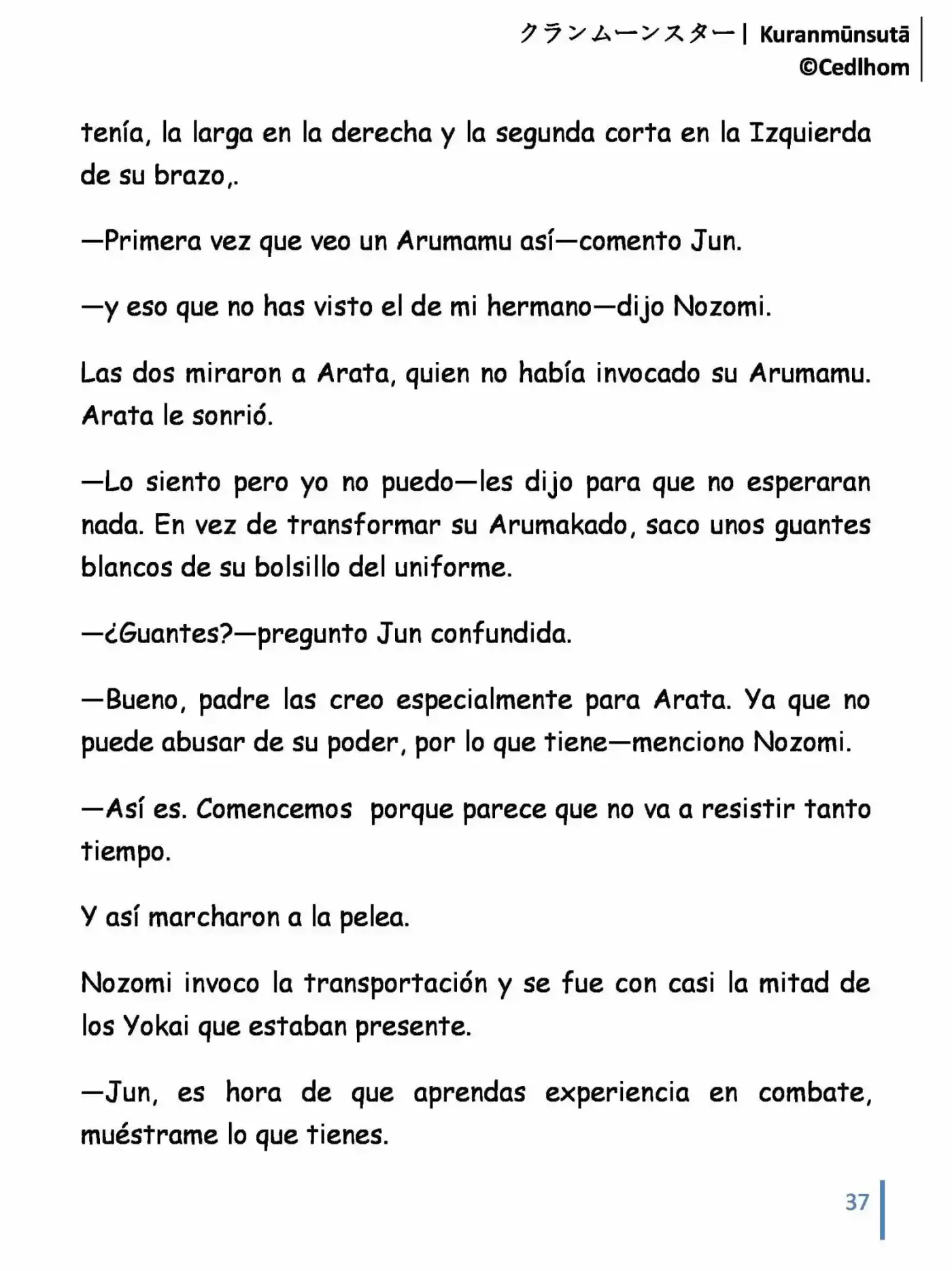 Kuranmūnsutā (Novela) - Capítulo 7 - Página 37 - LectorTMOo
