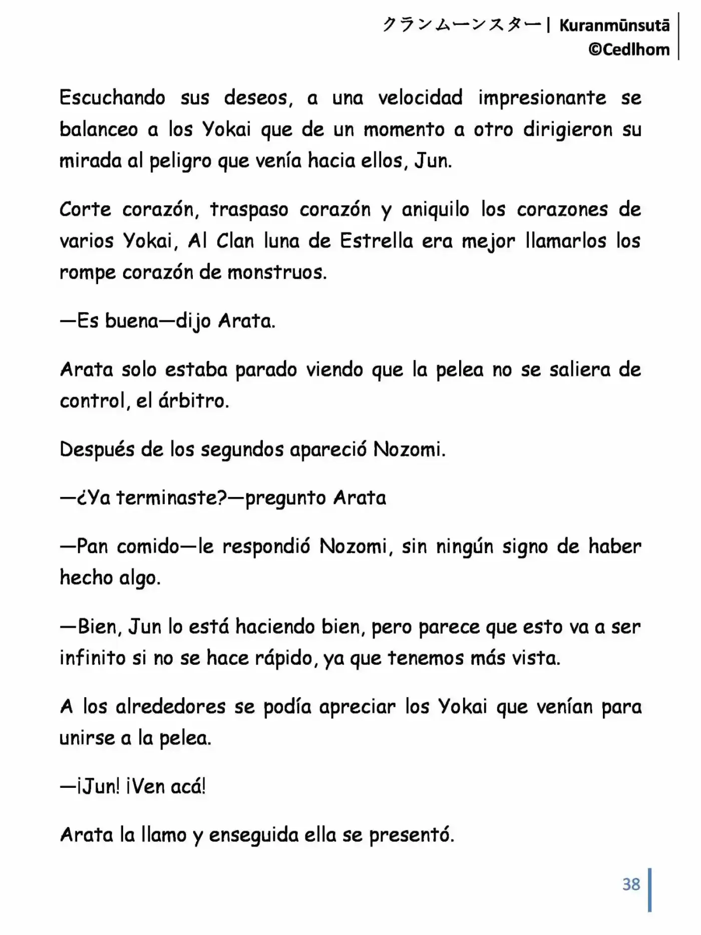 Kuranmūnsutā (Novela) - Capítulo 7 - Página 38 - LectorTMOo