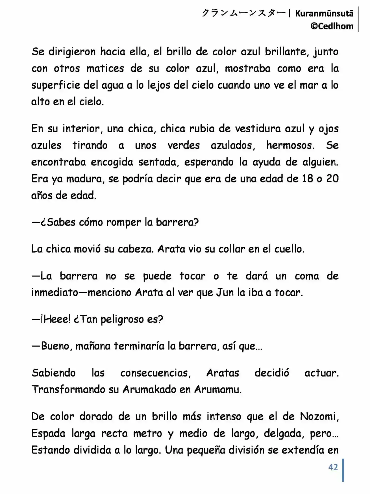 Kuranmūnsutā (Novela) - Capítulo 7 - Página 42 - LectorTMOo