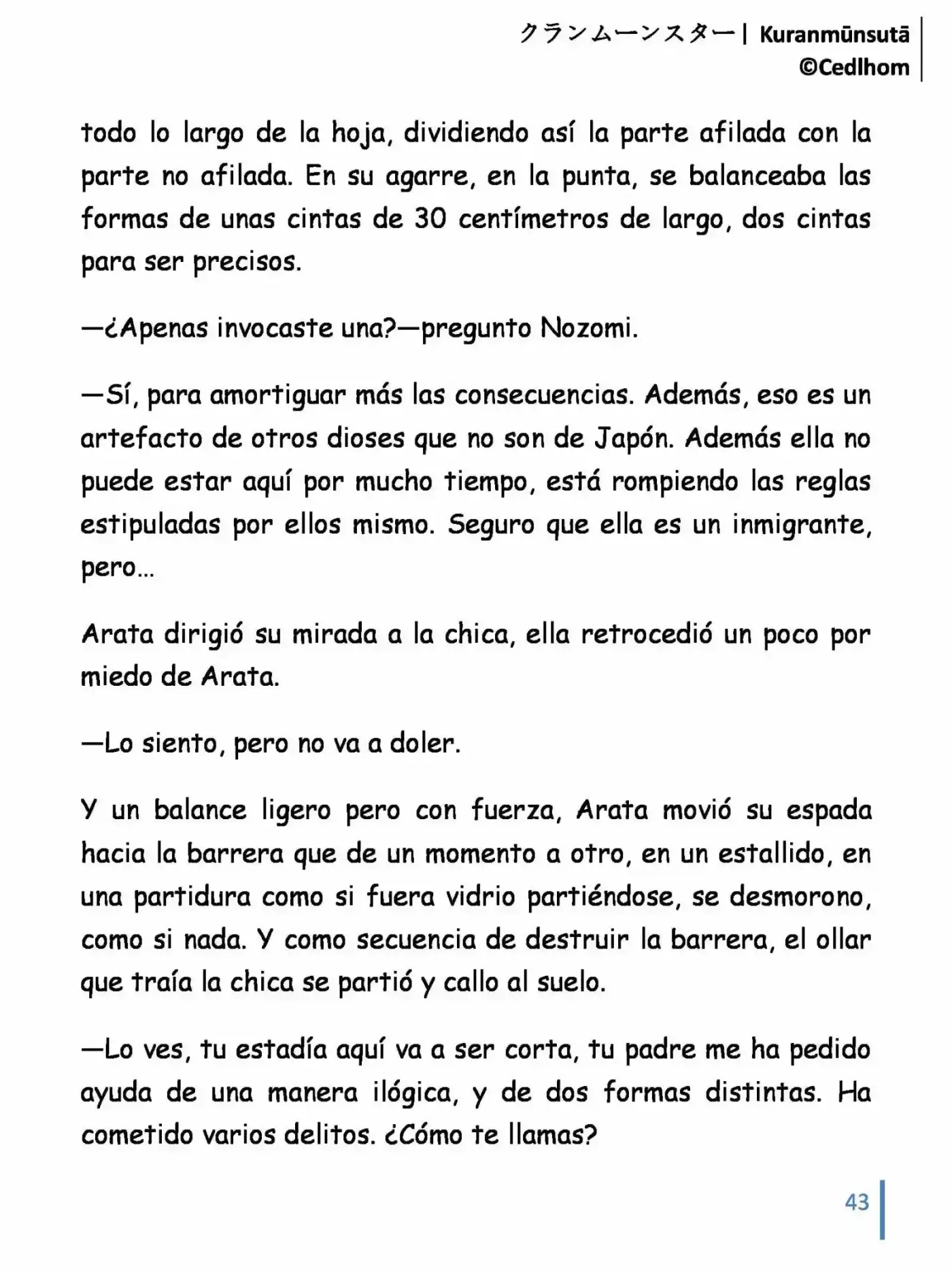 Kuranmūnsutā (Novela) - Capítulo 7 - Página 43 - LectorTMOo