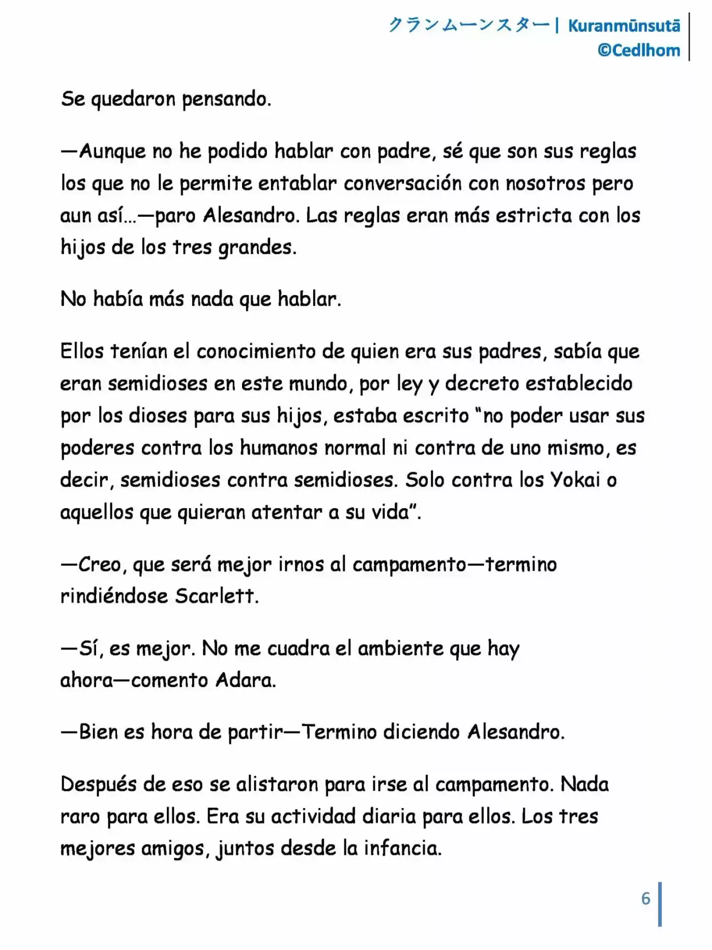 Kuranmūnsutā (Novela) - Capítulo 8 - Página 6 - LectorTMOo