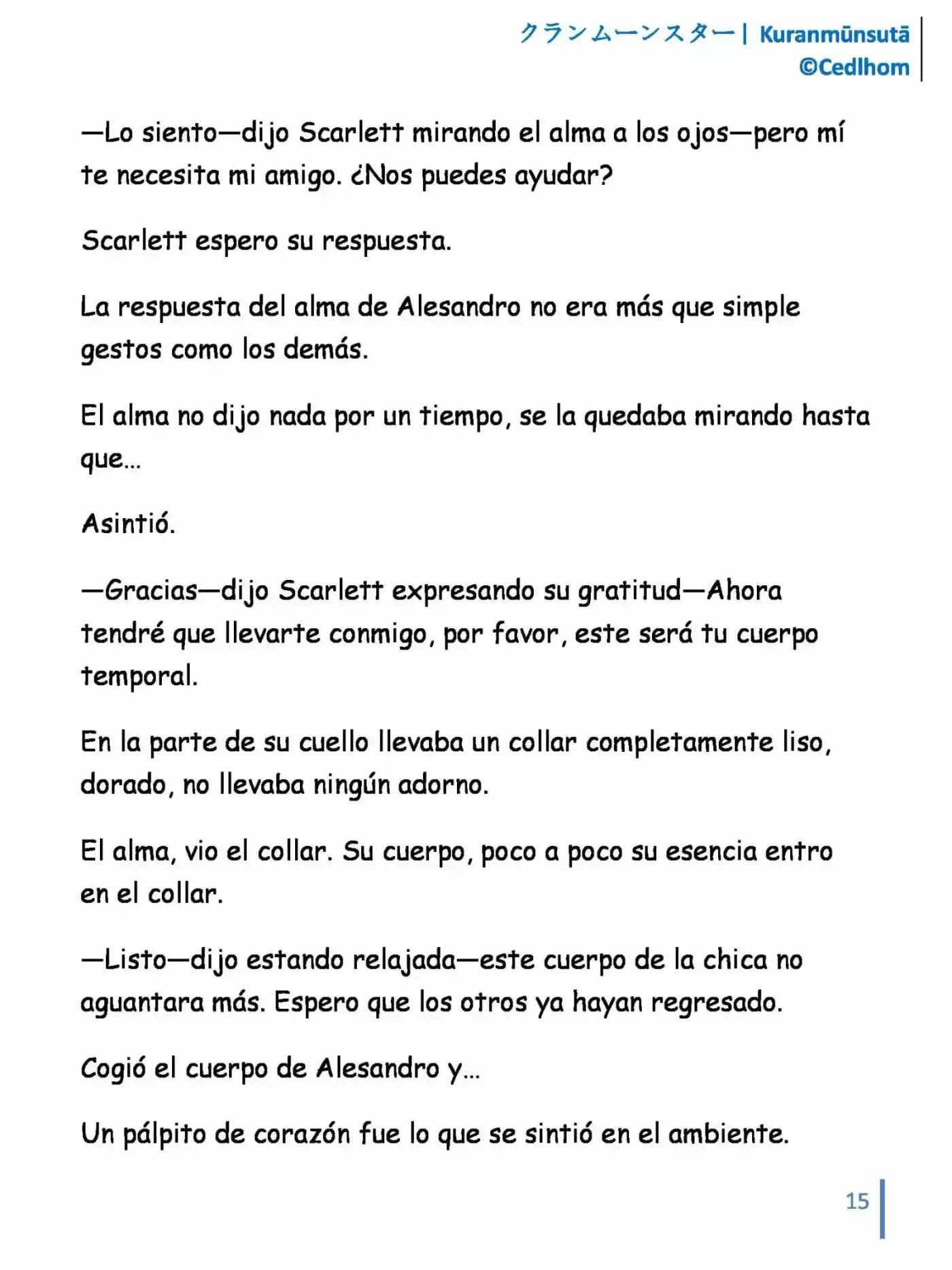Kuranmūnsutā (Novela) - Capítulo 8 - Página 15 - LectorTMOo