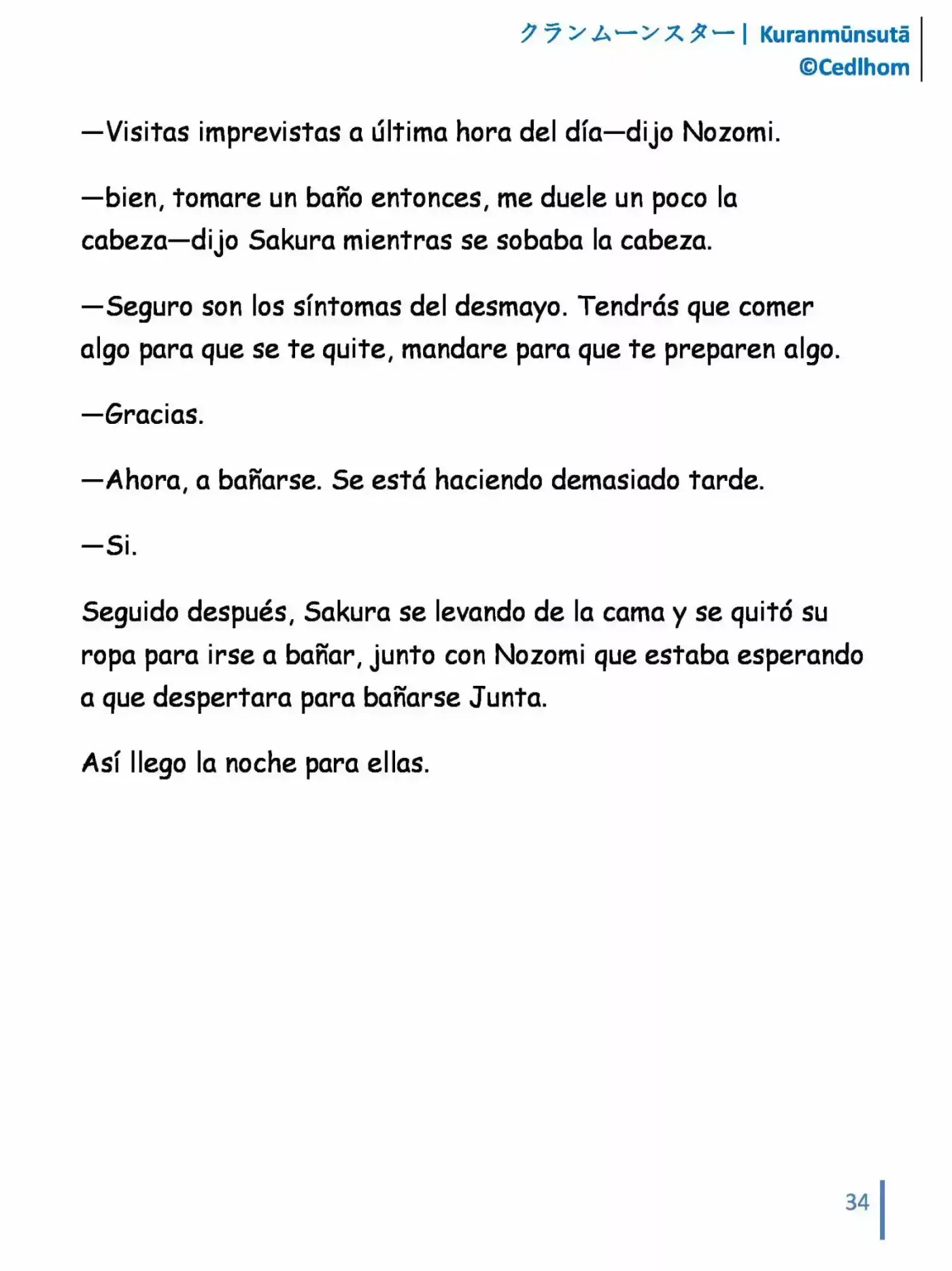 Kuranmūnsutā (Novela) - Capítulo 8 - Página 34 - LectorTMOo