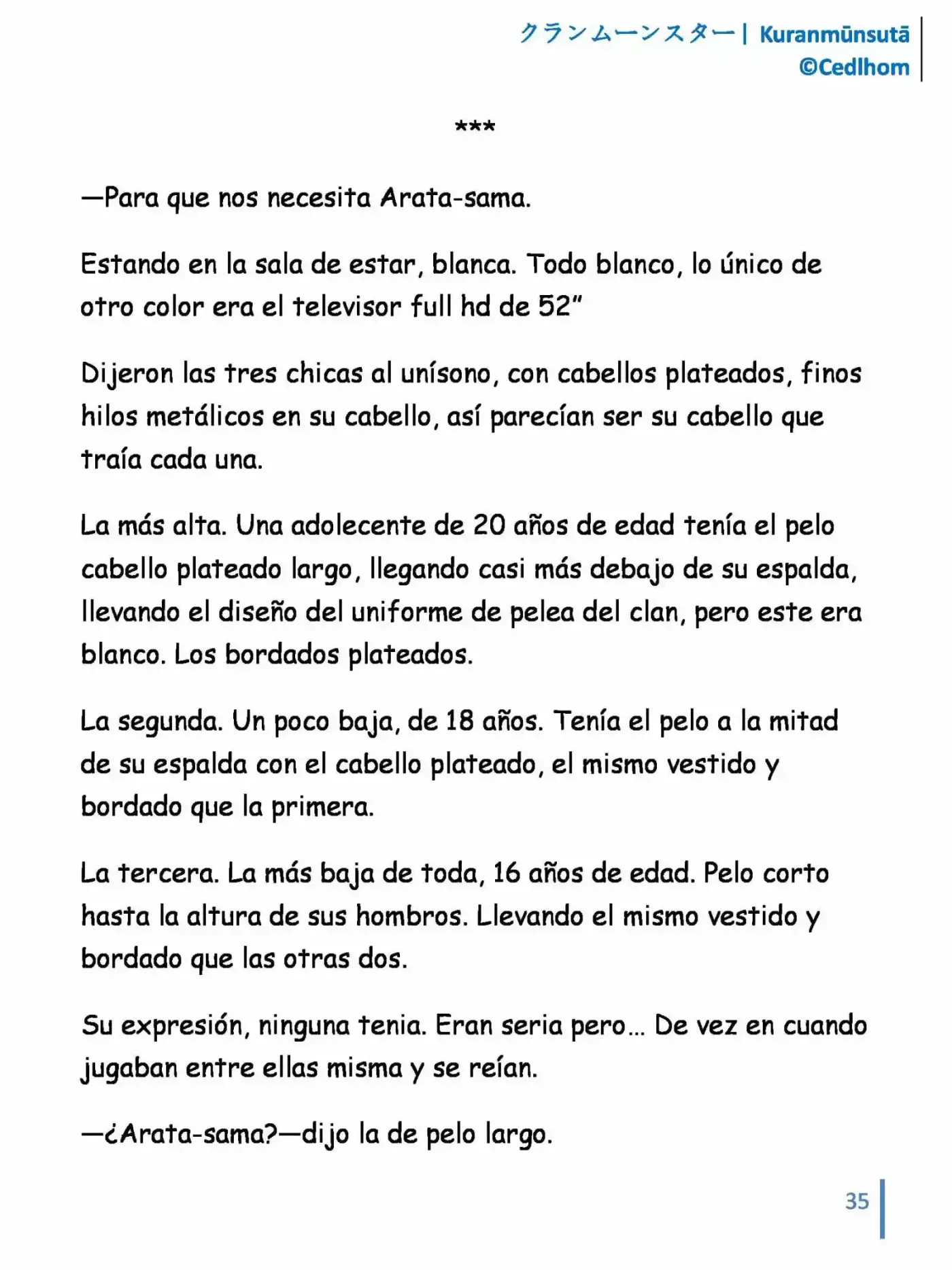 Kuranmūnsutā (Novela) - Capítulo 8 - Página 35 - LectorTMOo